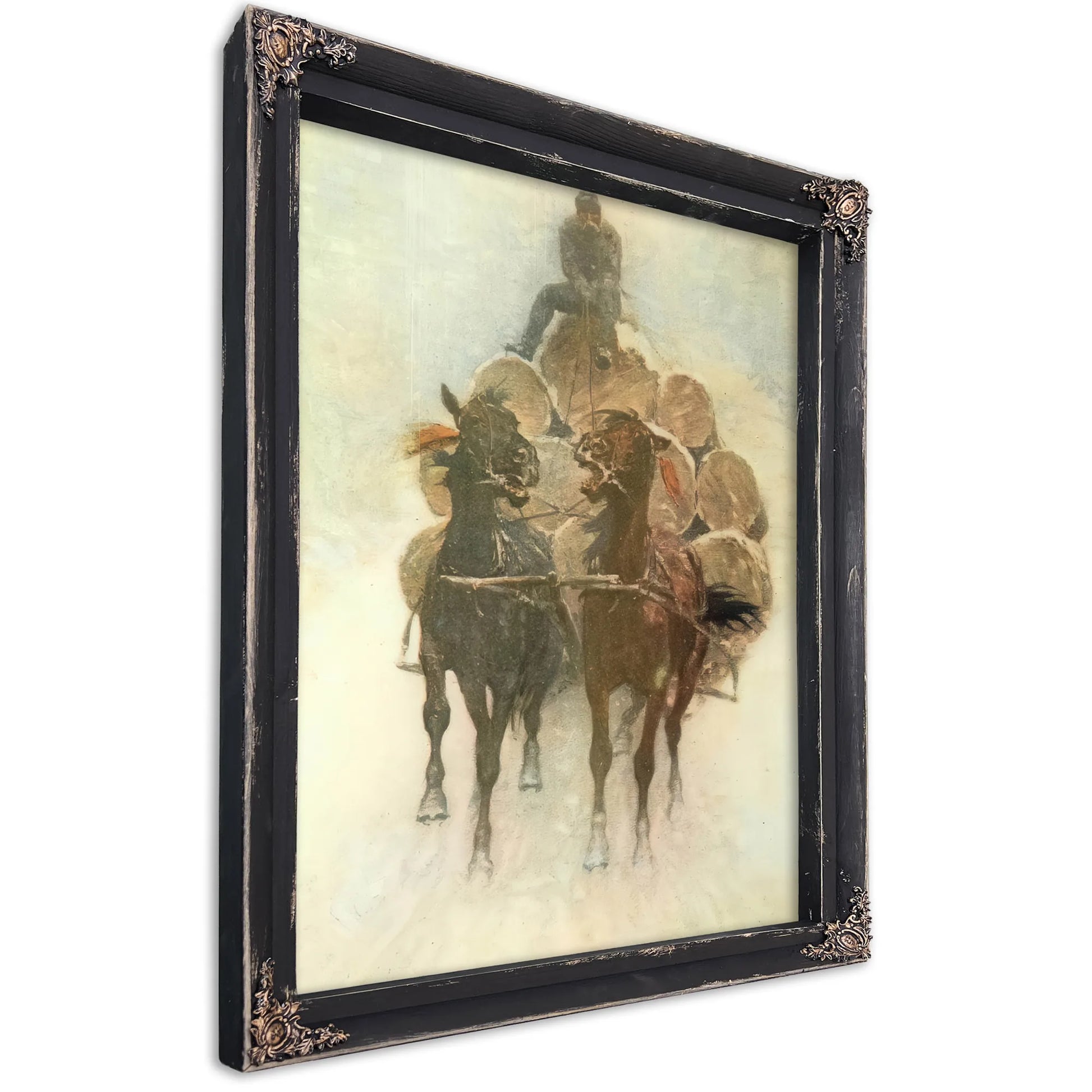 Hauling Logs To The River Aka The Tragedy Of The Trees Part Iii By Frederic Remington Fine Art Print