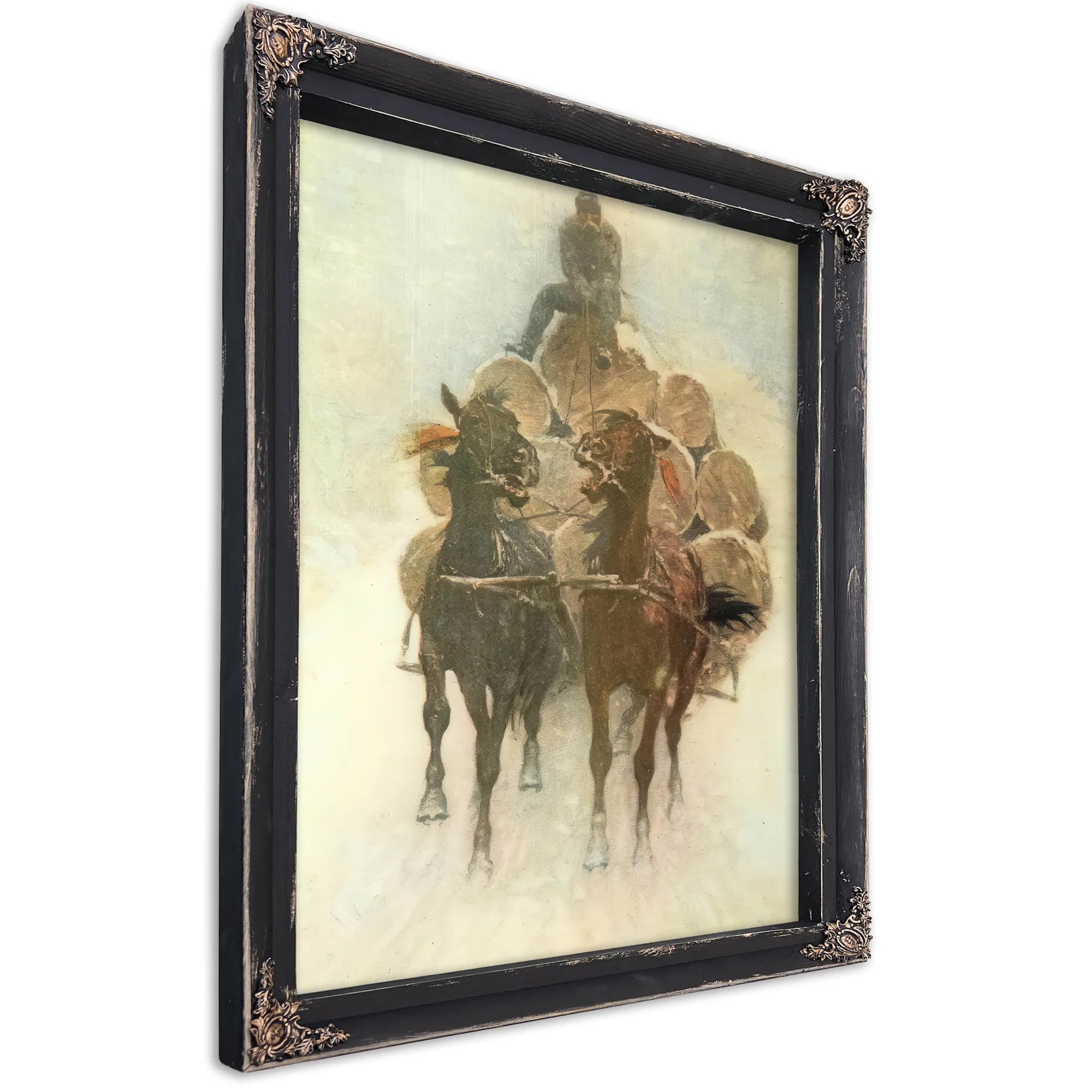 Hauling Logs To The River Aka The Tragedy Of The Trees Part Iii By Frederic Remington Fine Art Print