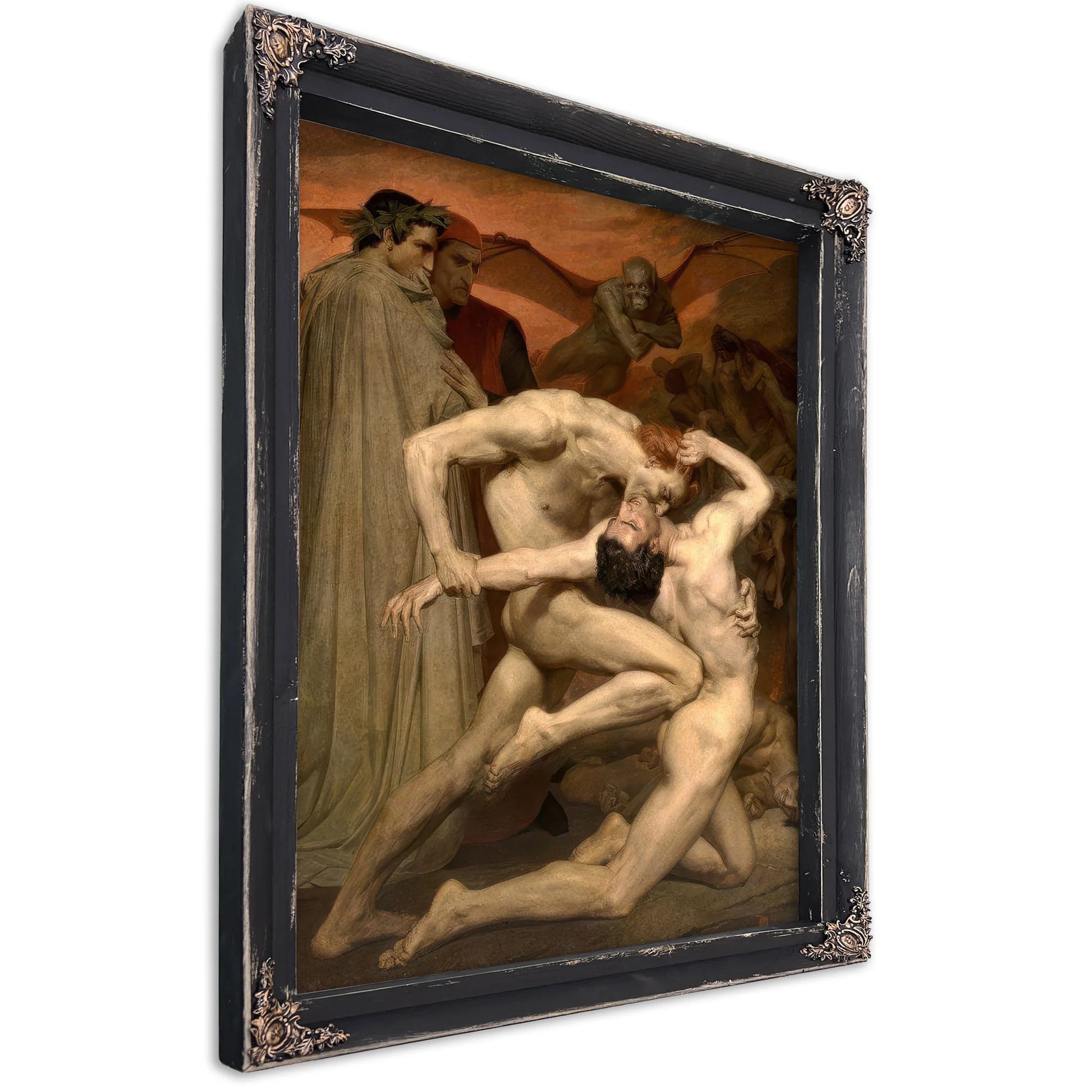 Dante And Virgil In Hell 1850 By William Adolphe Bouguereau Fine Art Print
