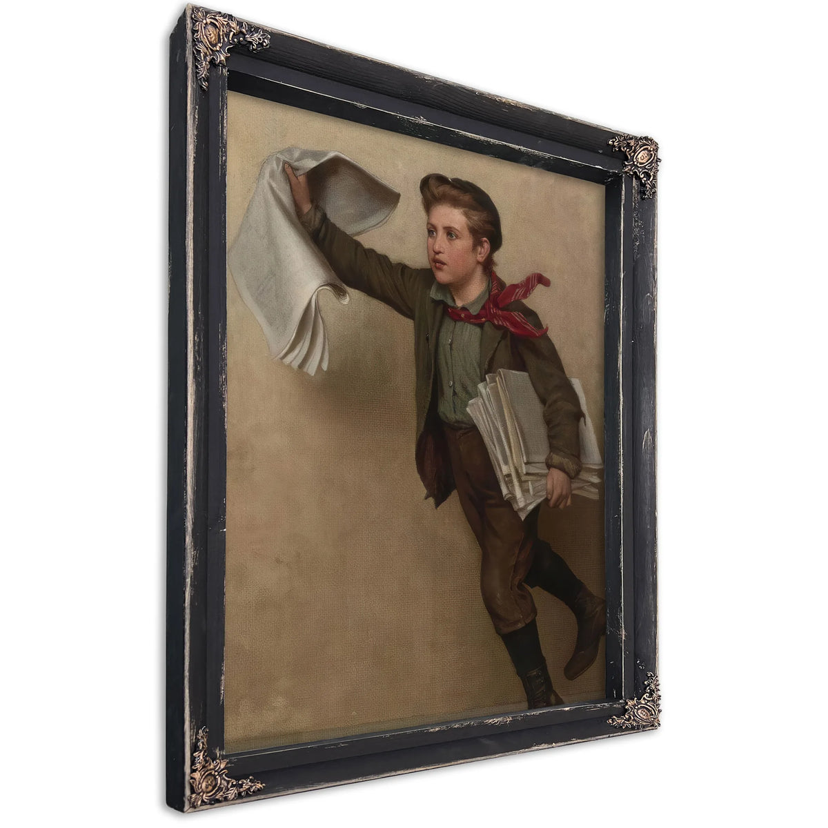 Extra, Extra (The Paper Boy) By John George Brown Fine Art Print