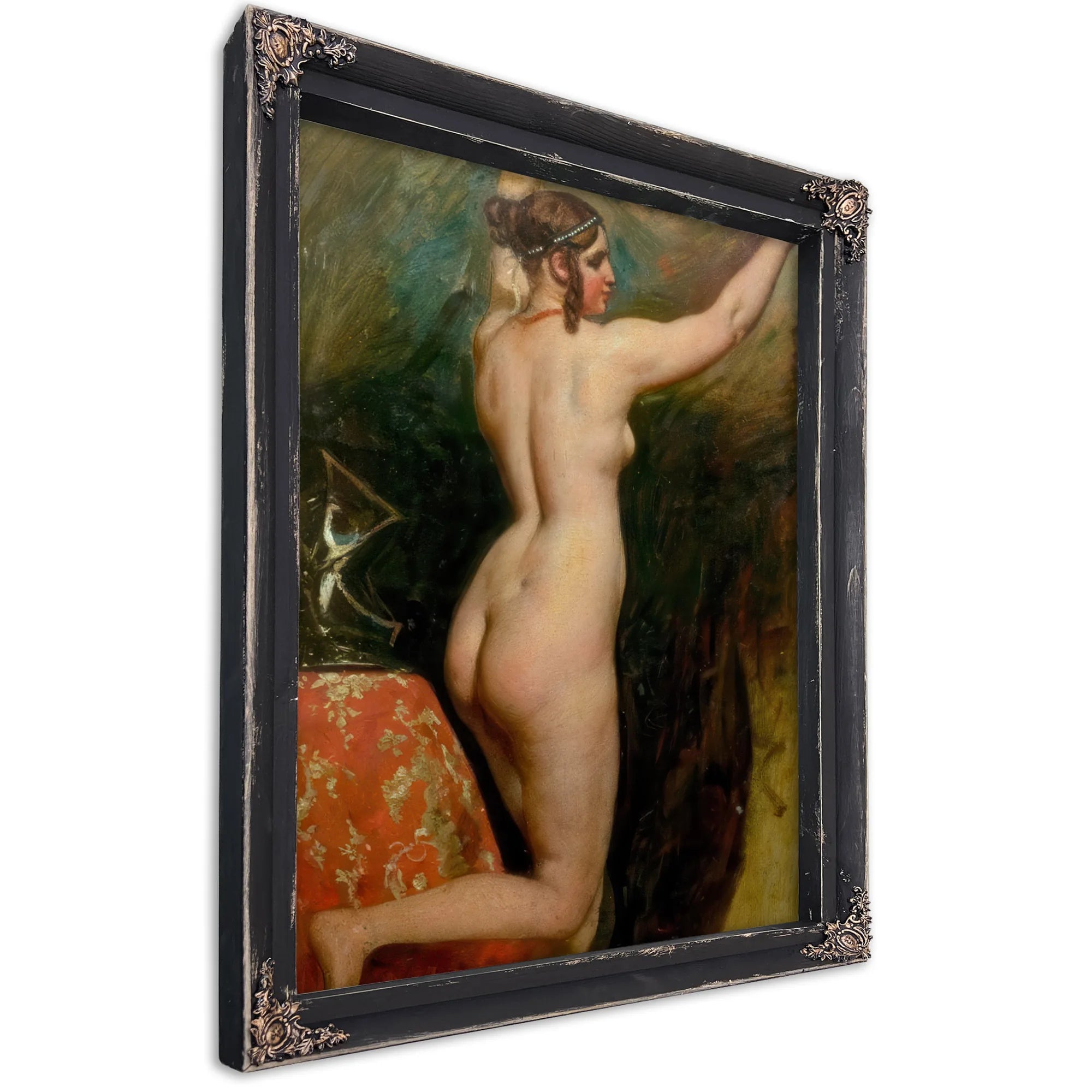 Standing Female Nude With Helmet By William Etty Fine Art Print