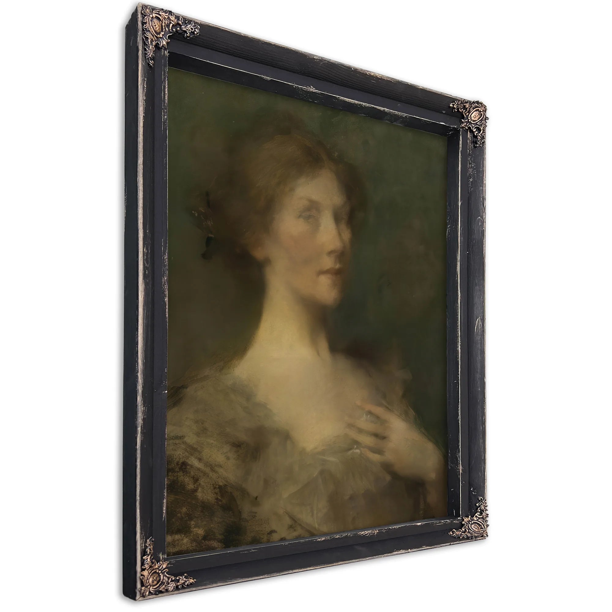 Portrait Of A Lady By Thomas Wilmer Dewing Fine Art Print
