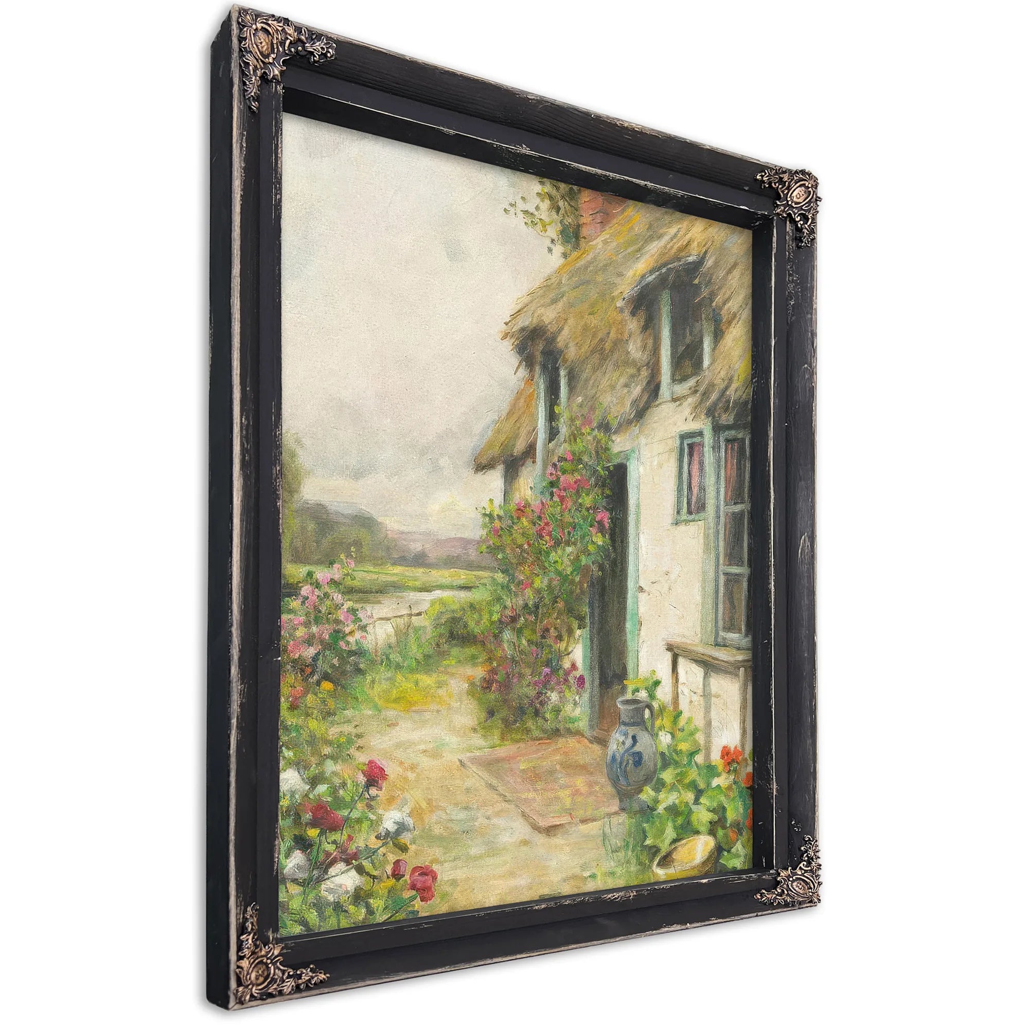 Cottage Gardens By Louis Aston Knight Fine Art Print