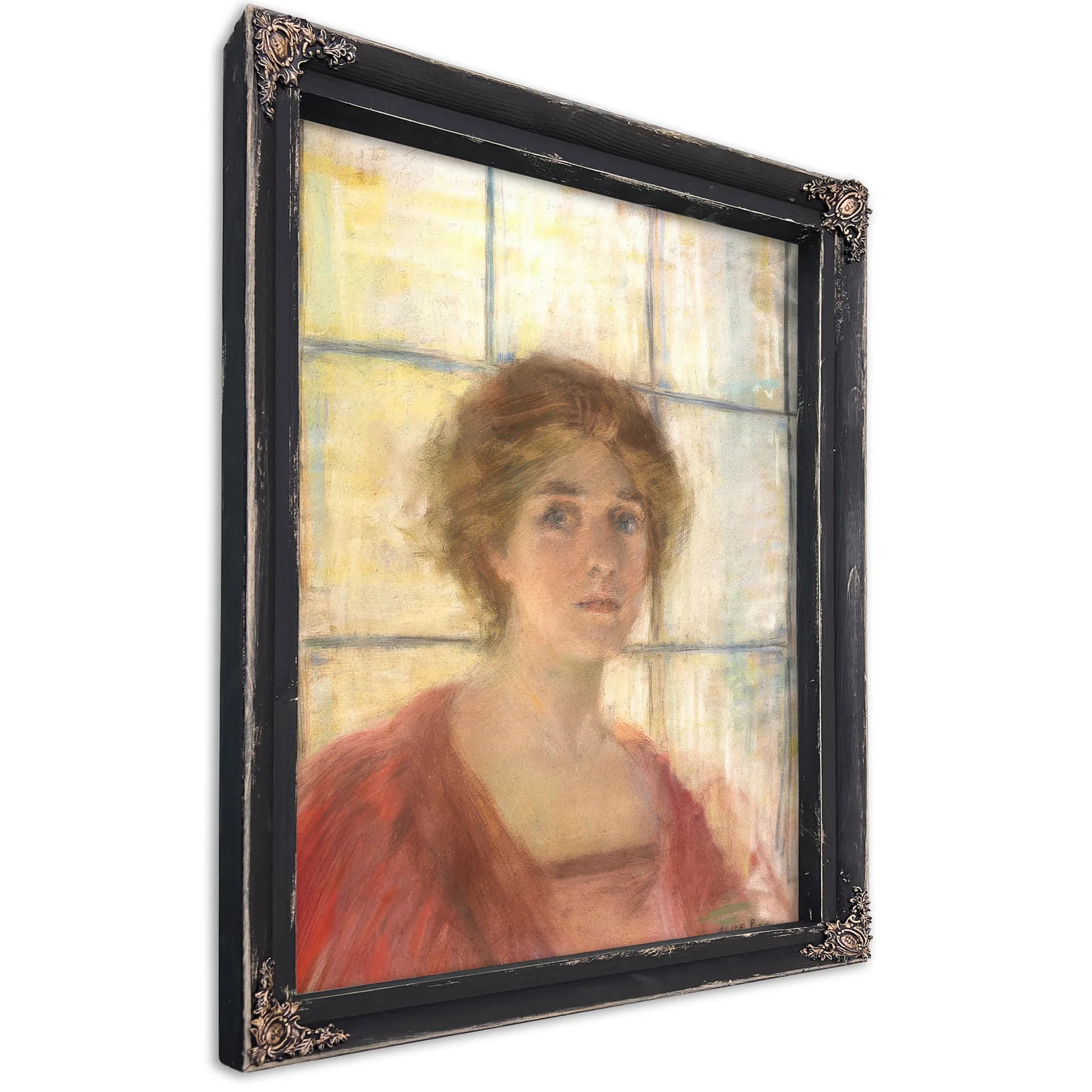 Against The Window By Alice Pike Barney Fine Art Print