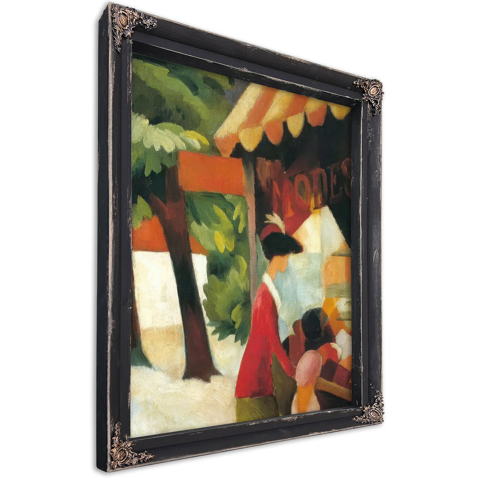 In Front Of The Hat Shop By August Macke Fine Art Print