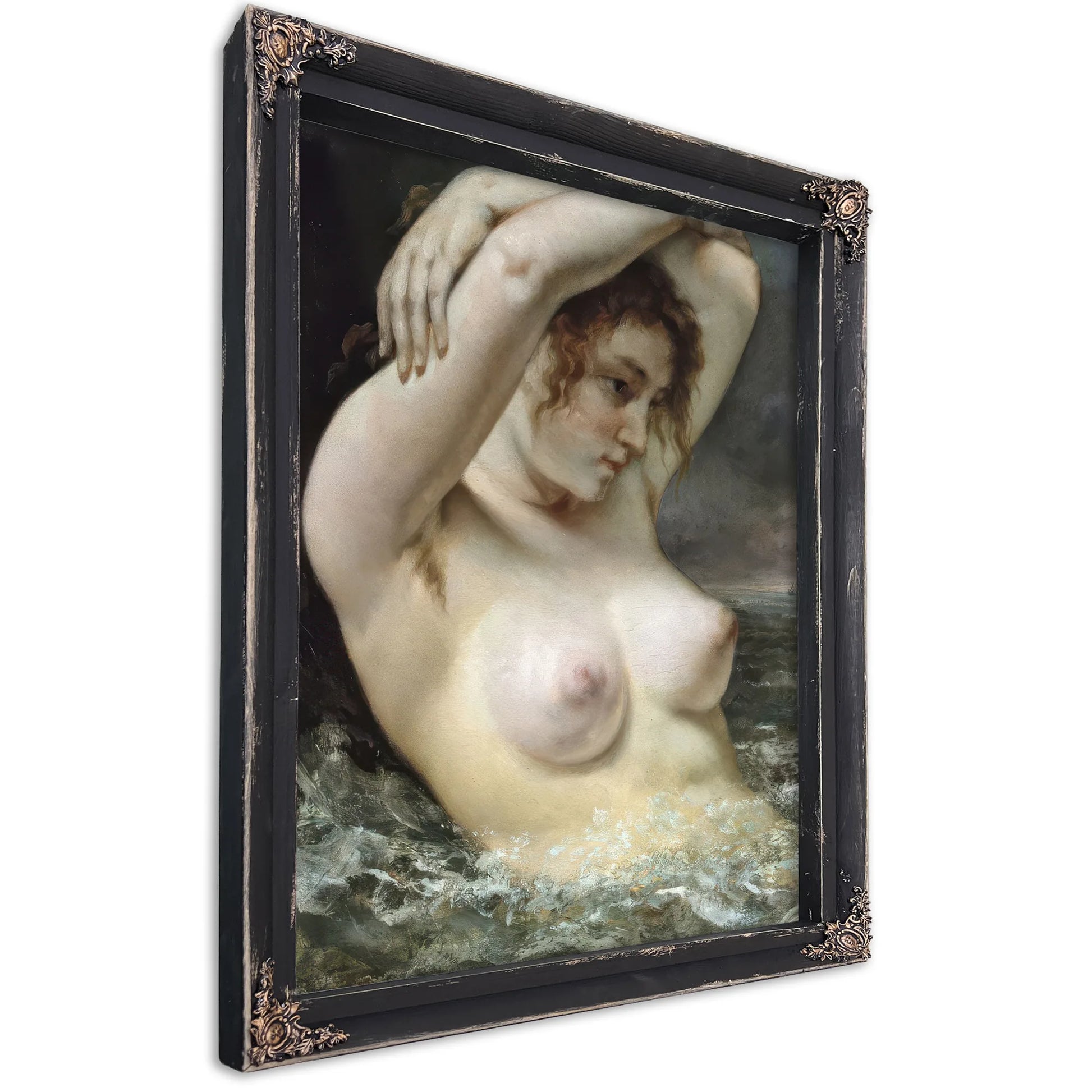 The Woman In The Waves By Jean Desire Gustave Courbet Fine Art Print