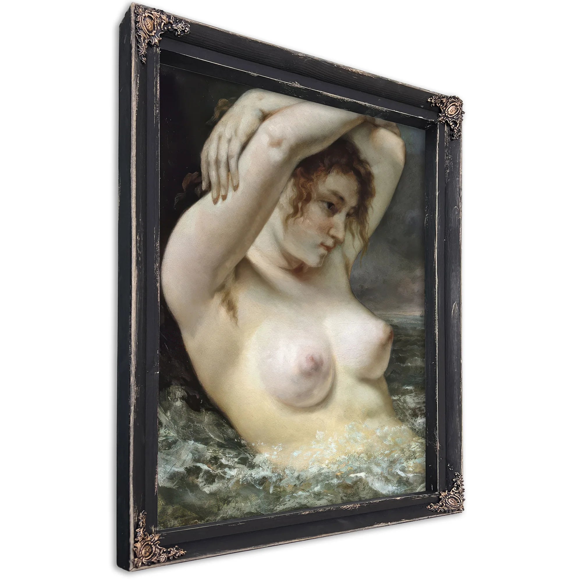 The Woman In The Waves By Jean Desire Gustave Courbet Fine Art Print