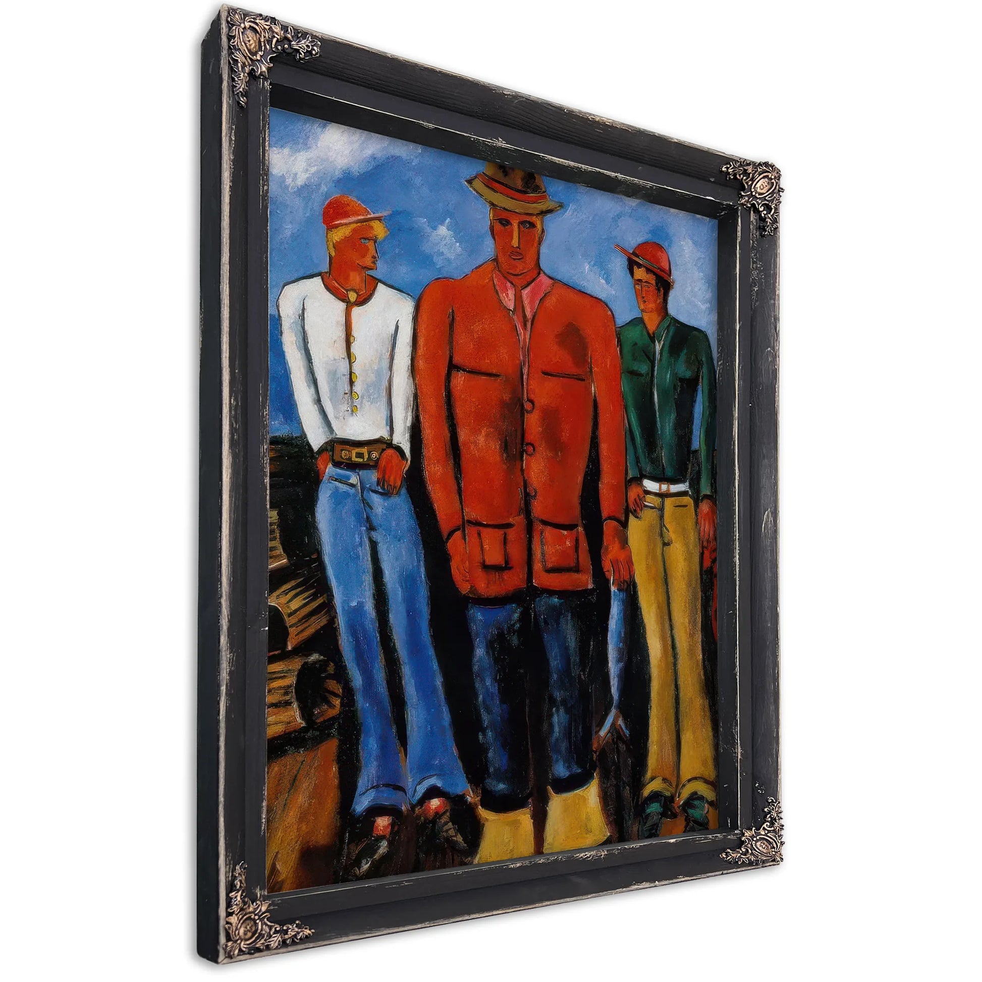 Down East Young Blades By Marsden Hartley Fine Art Print