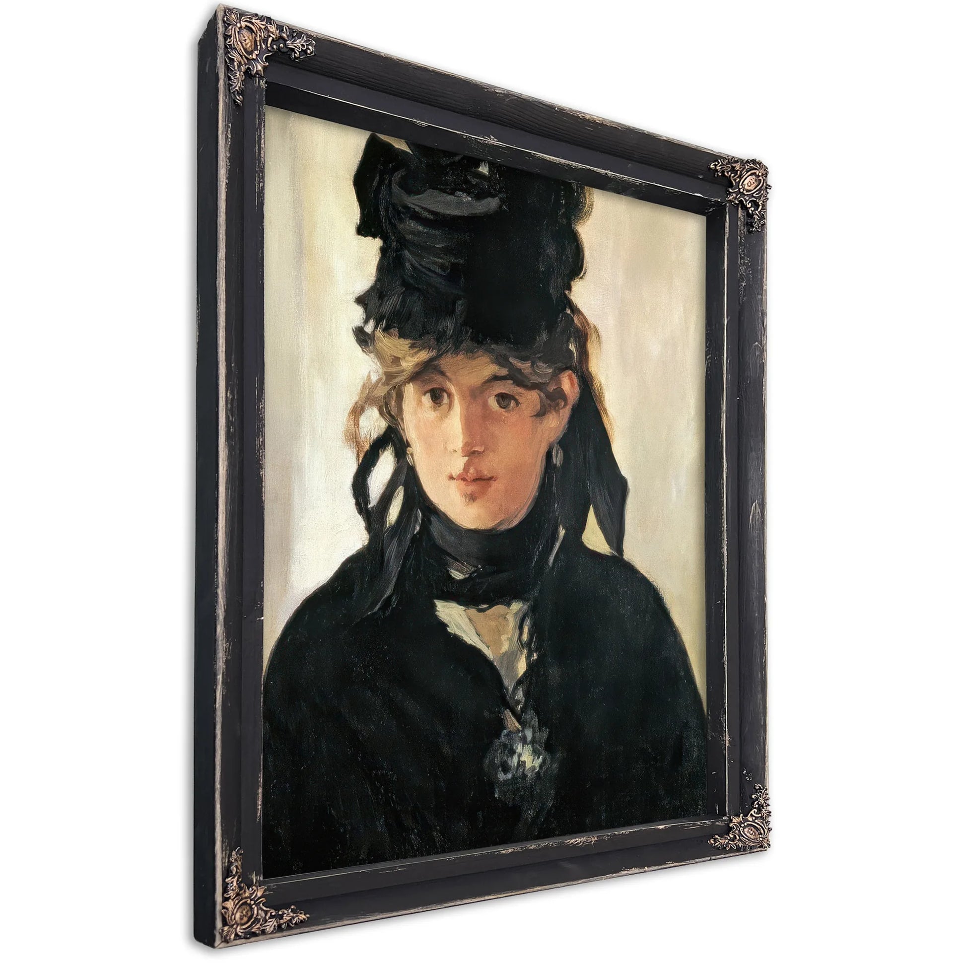 Berthe Morisot With A Bouquet Of Violets By Edouard Manet Fine Art Print