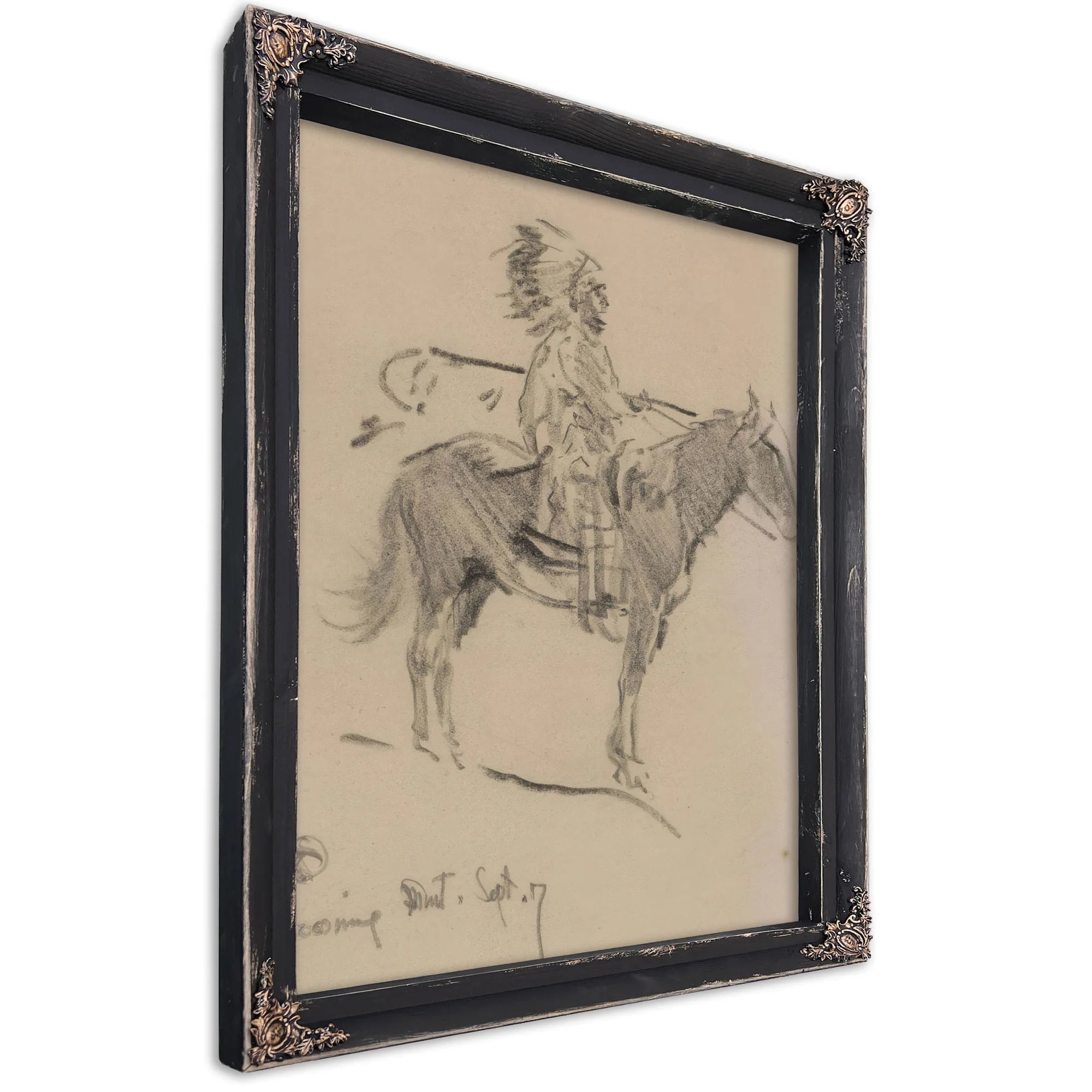 Indian On Horseback , By Maynard Dixon Fine Art Print