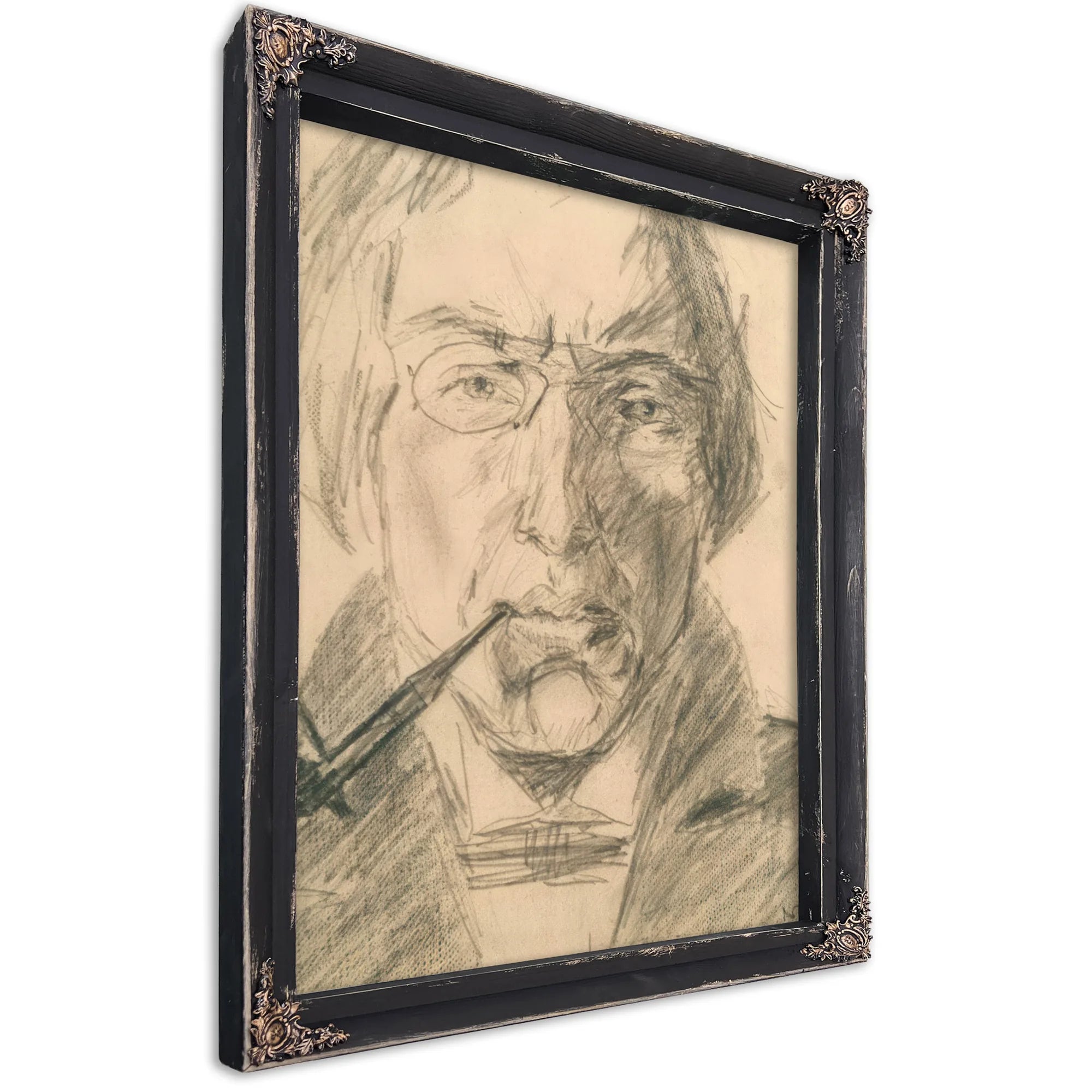 Self Portrait With Pipe By Nicolai Astrup Fine Art Print