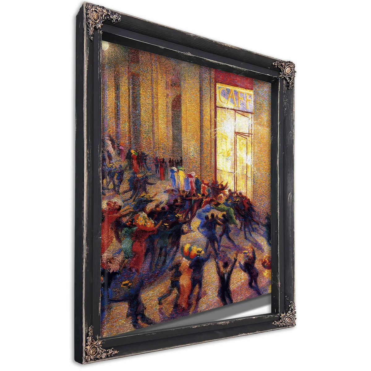 Riot In The Galleria 1909 Oil On Canvas 64X76Cm Pinacoteca Di Brera Milan By Umberto Boccioni Fine Art Print
