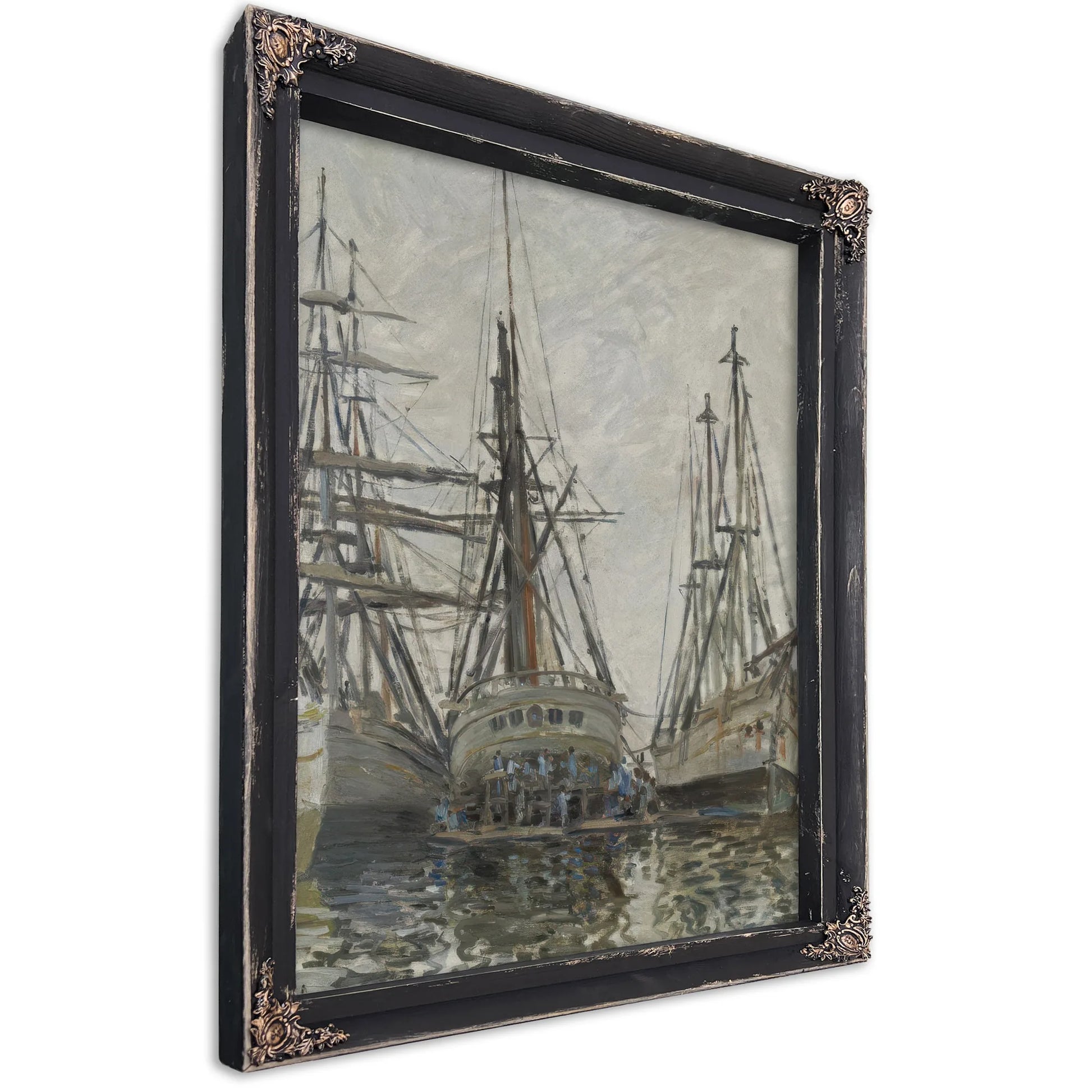 Boats In A Harbour By Claude Monet Fine Art Print