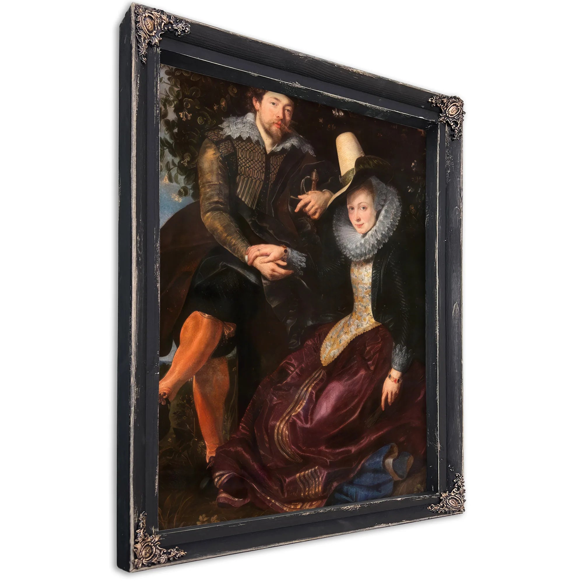 The Artist And His First Wife Isabella Brant In The Honeysuckle Bower By Peter Paul Rubens Fine Art Print
