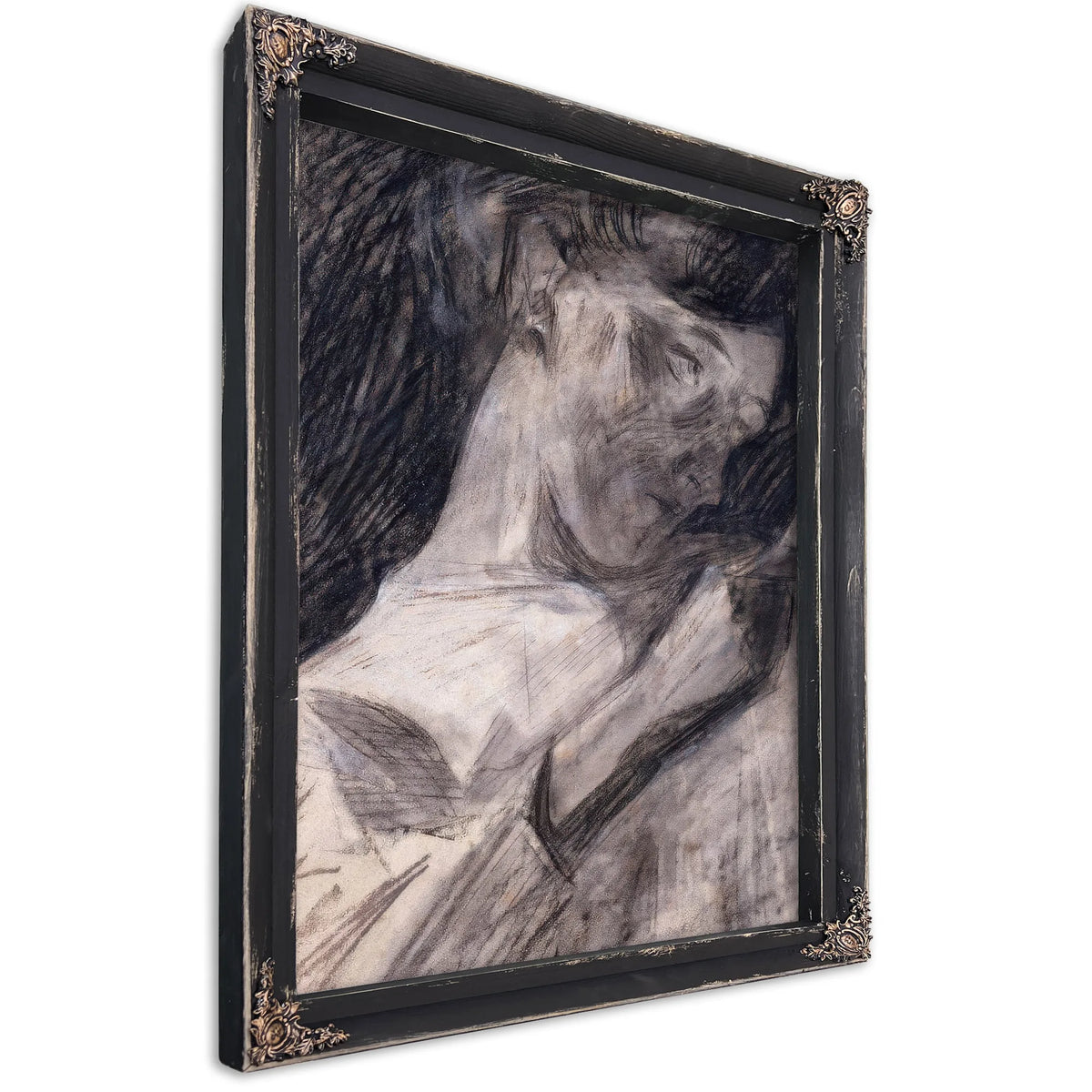 Young Woman Reading Ines 1909 1910 Charcoal Watercolor Crayon 467X333Mm Met By Umberto Boccioni Fine Art Print