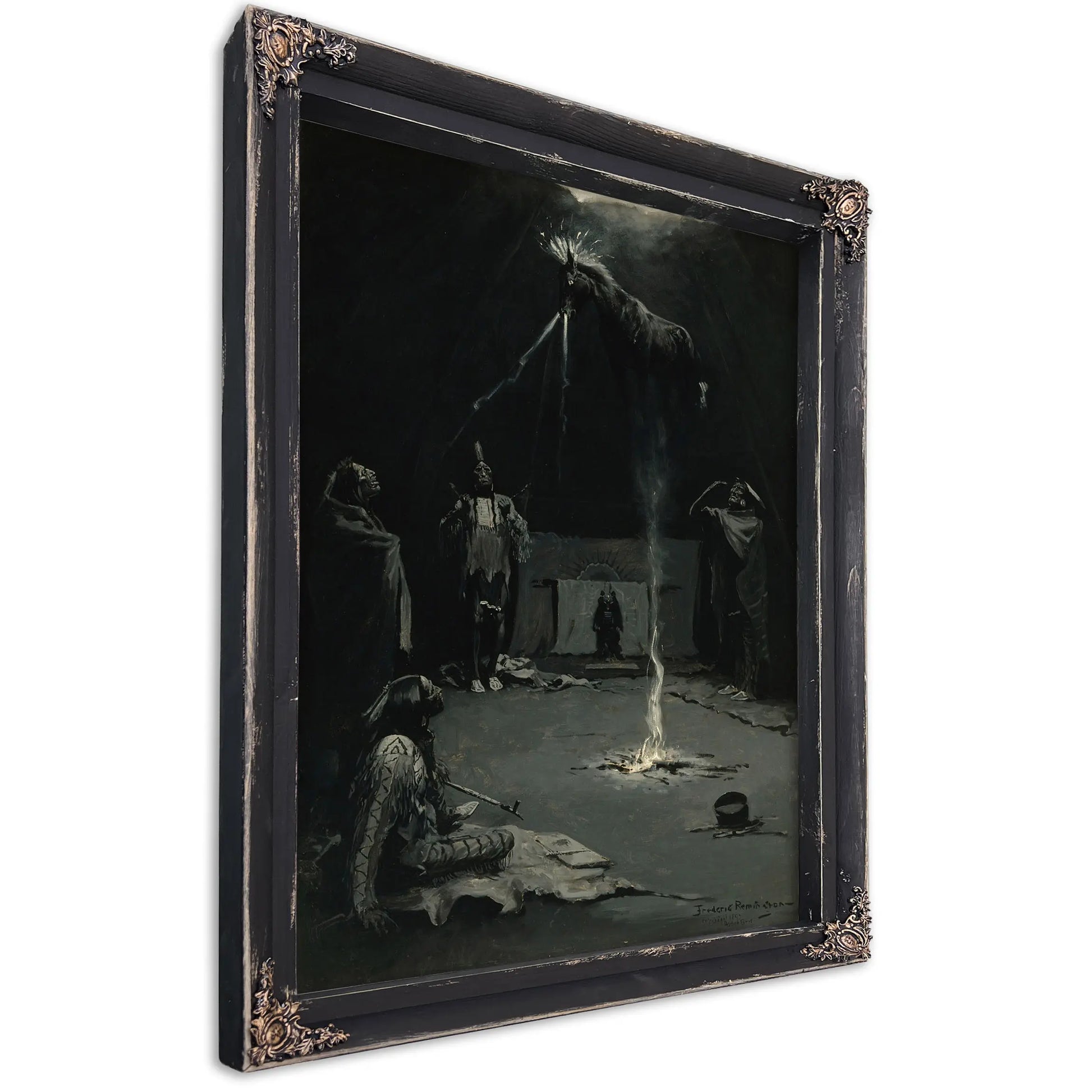 Indian Fire God The Going Of The Medicine Horse by Frederic Remington