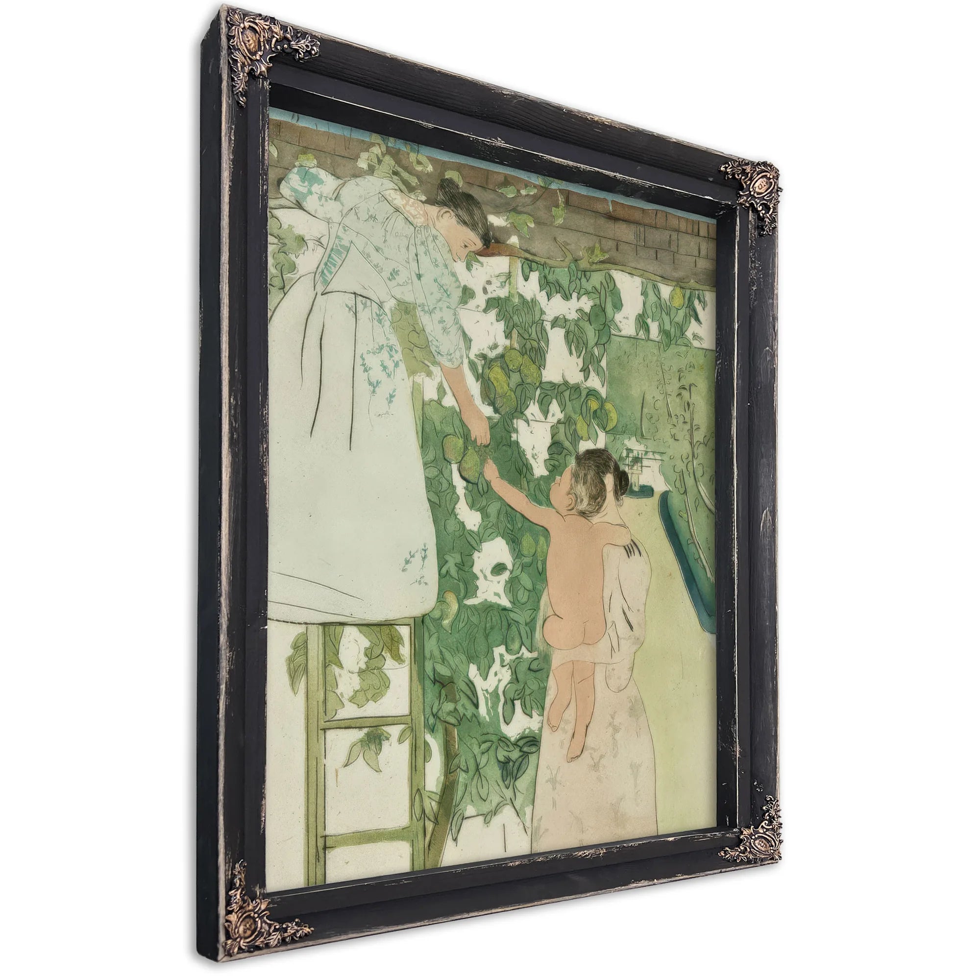 Gathering Fruit By Mary Cassatt Fine Art Print