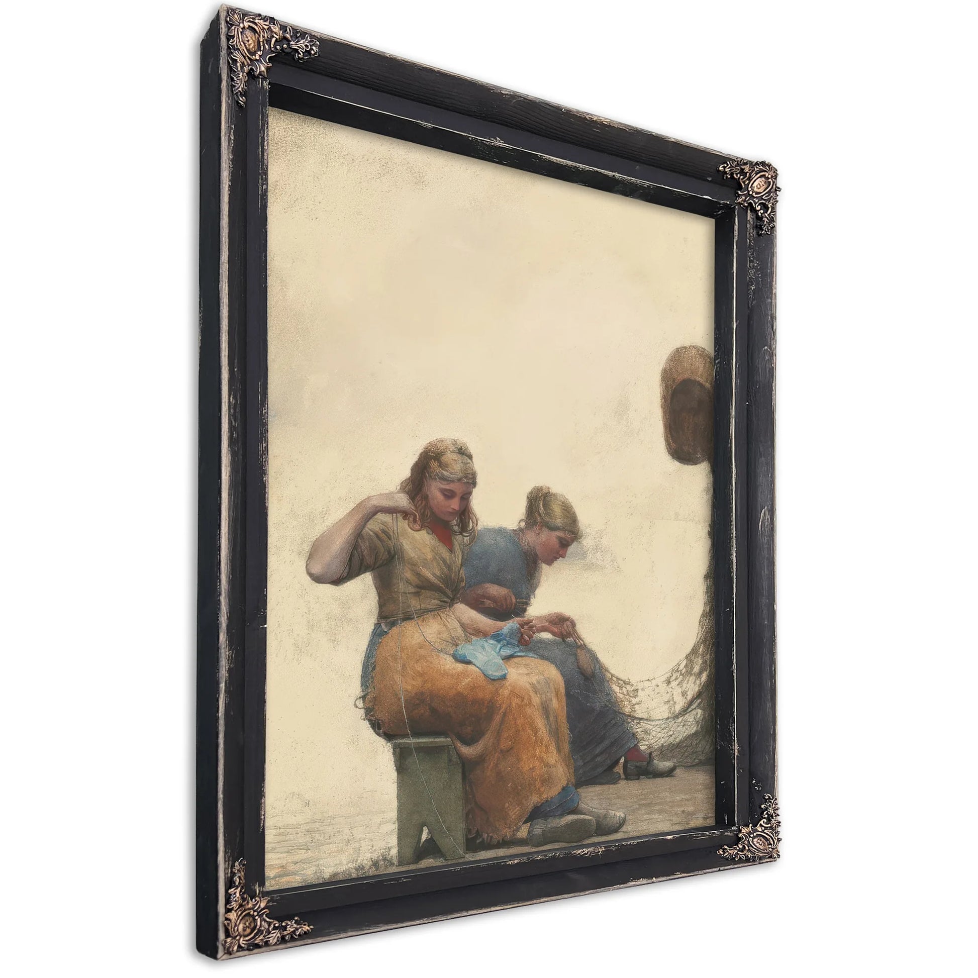 Mending The Nets By Winslow Homer Fine Art Print