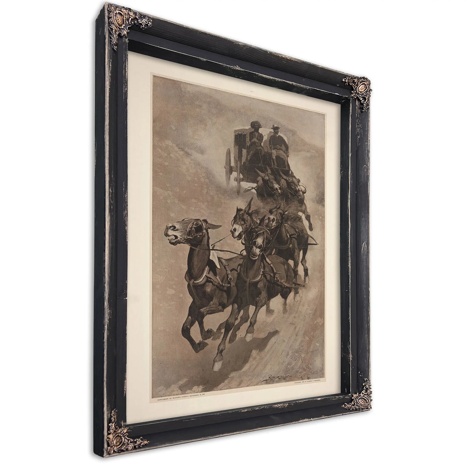 An Army Mail Ambulance A Busted Brake And A Down Grade by Frederic Remington