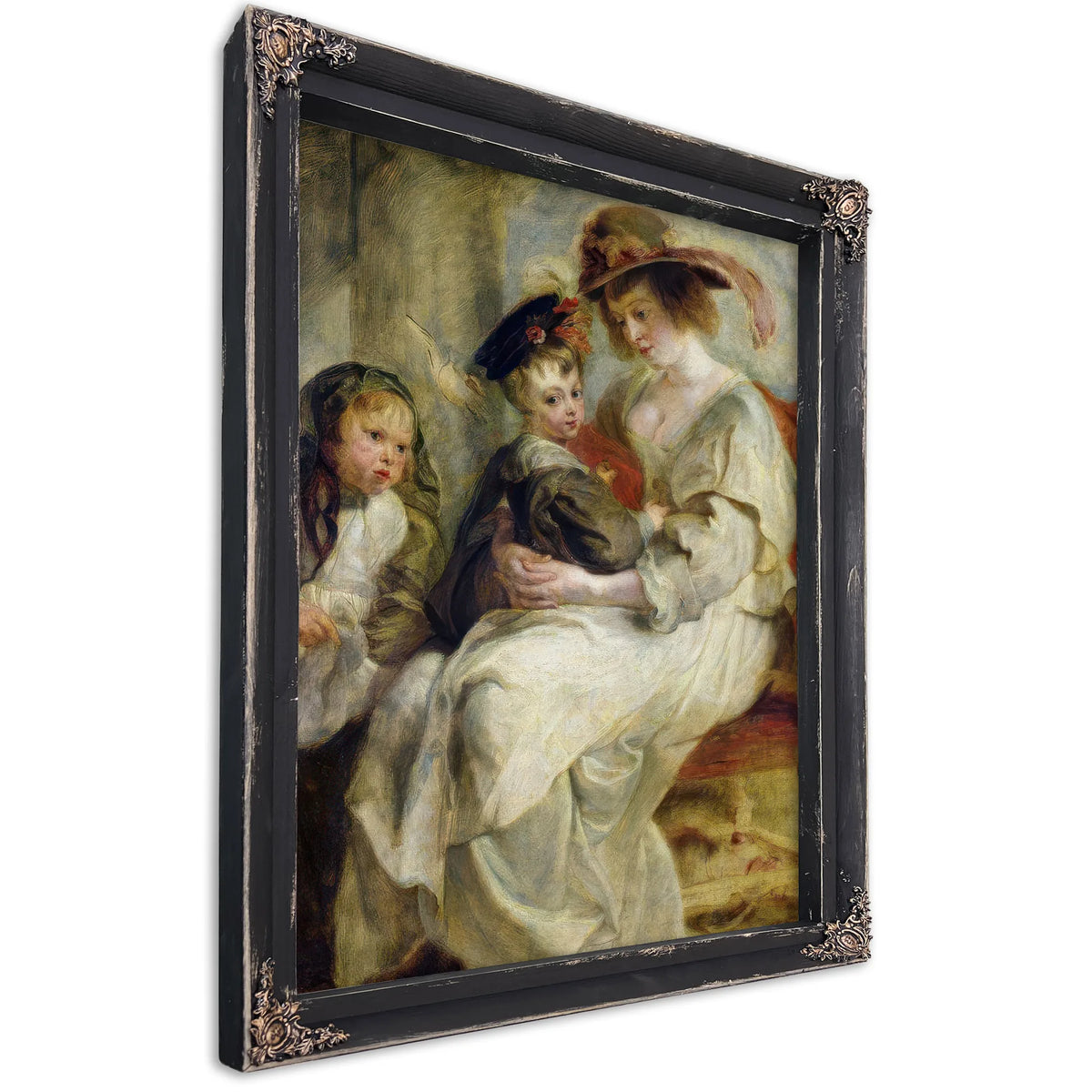 Helene Fourment (1614 73) With Two Of Her Children Claire Jeanne And Francois By Peter Paul Rubens Fine Art Print