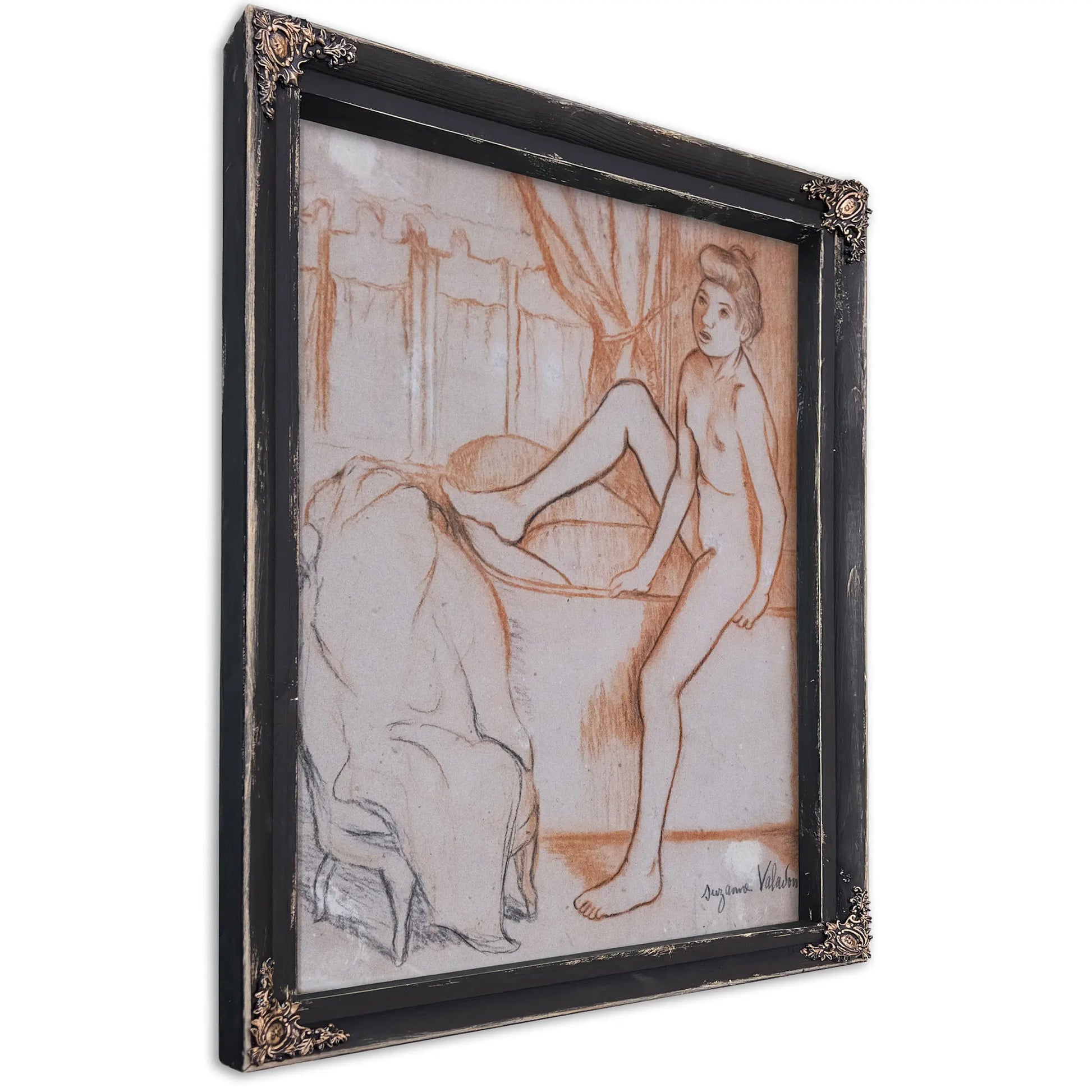 Nu Sortant Du Bain ~1904 Sanguine Sur Papier by Suzanne Valadon