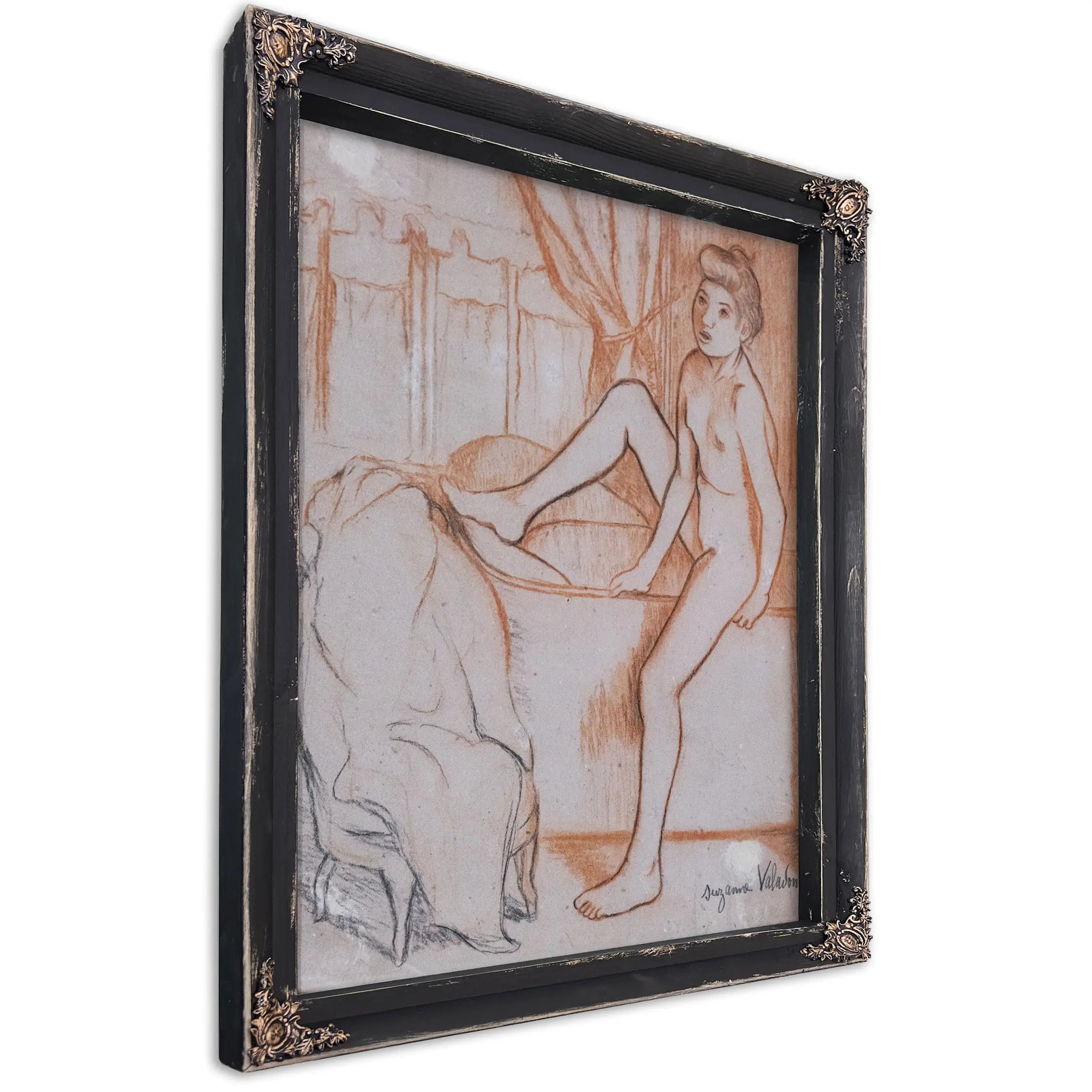 Nu Sortant Du Bain ~1904 Sanguine Sur Papier by Suzanne Valadon