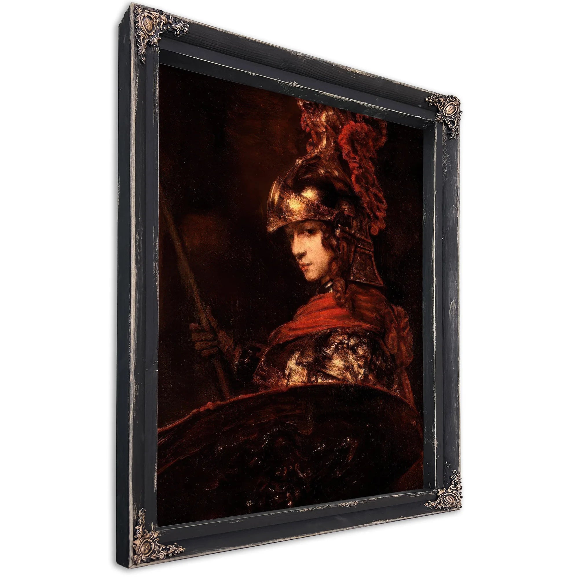 Pallas Athena Or Armoured Figure By Rembrandt Fine Art Print