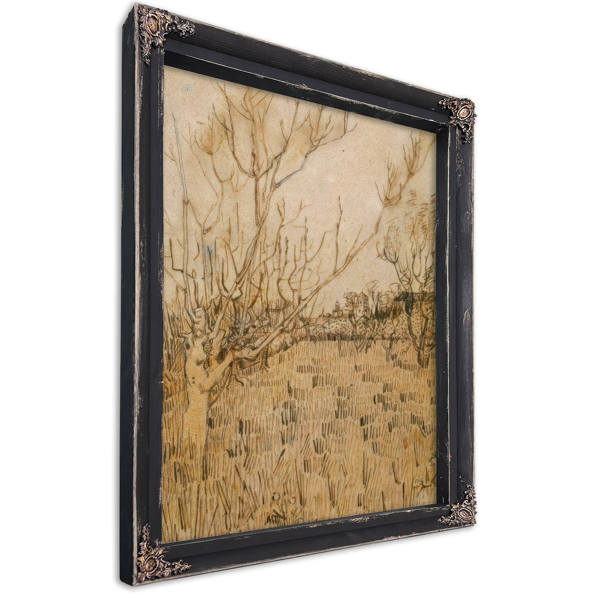 Orchard With Arles In The Background By Vincent Van Gogh Fine Art Print