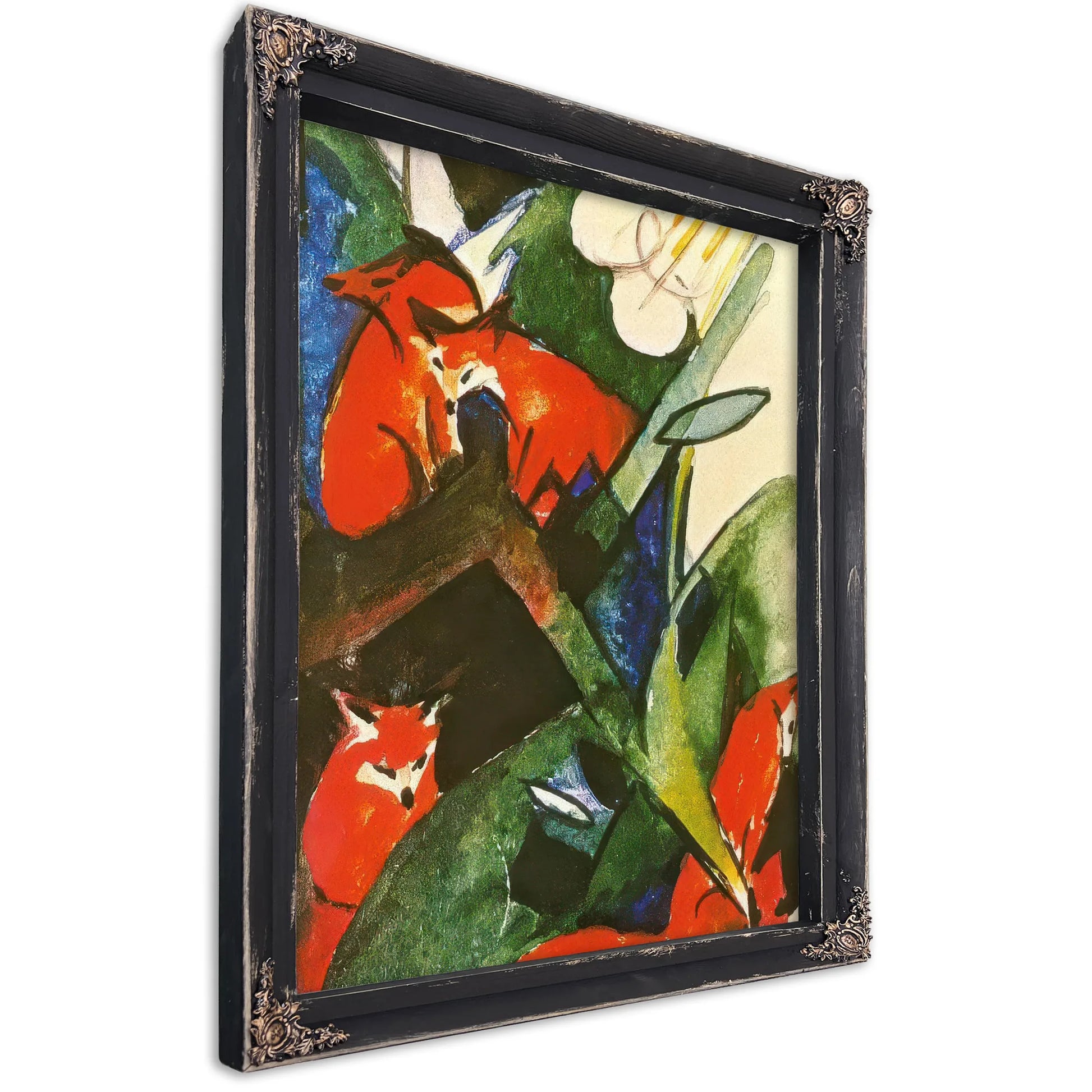 Four Foxes by Franz Marc Fine Art Print