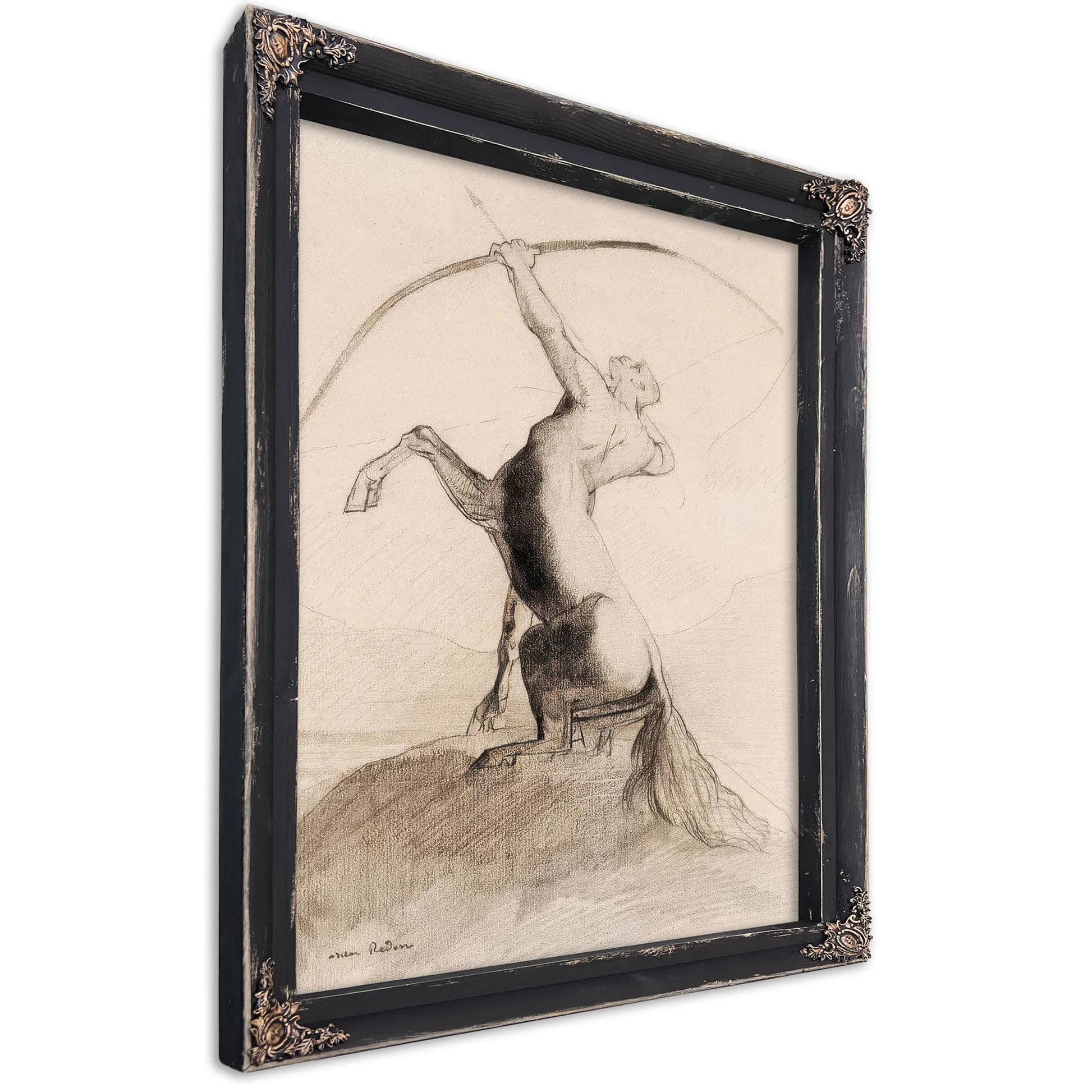 Centaur Aiming At The Clouds By Odilon Redon Fine Art Print