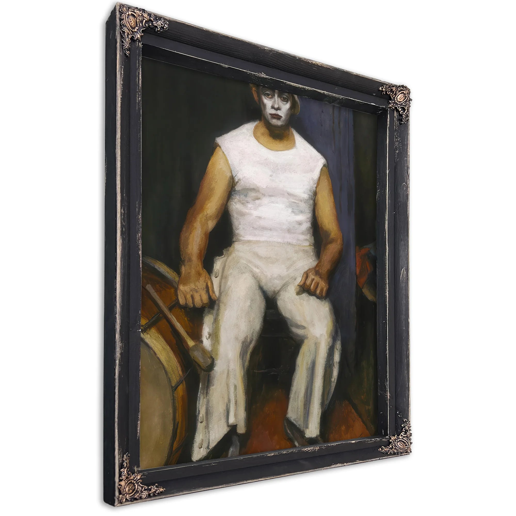 Clown With Drum By Walt Kuhn Fine Art Print