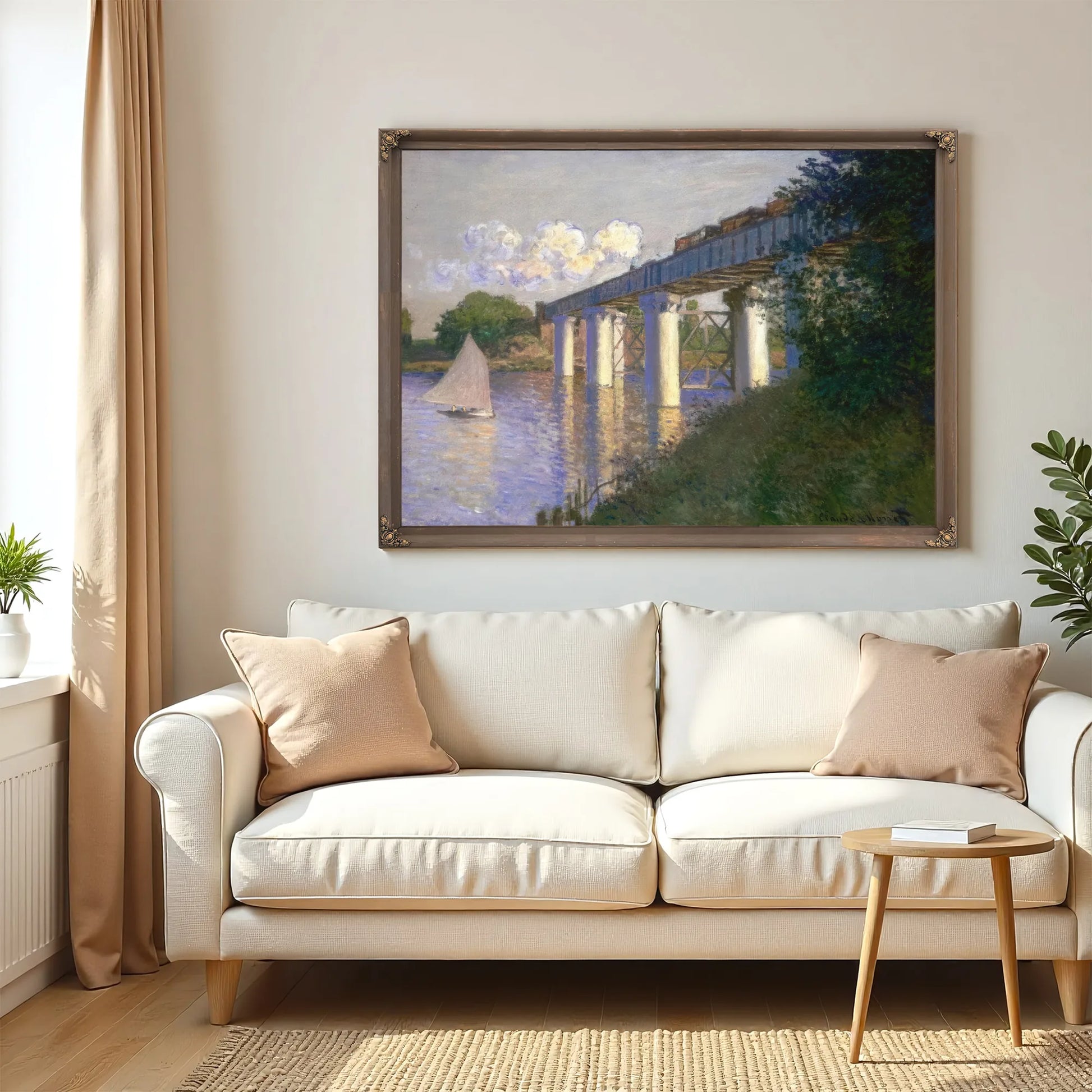 Railroad Bridge Argenteuil By Claude Monet Fine Art Print
