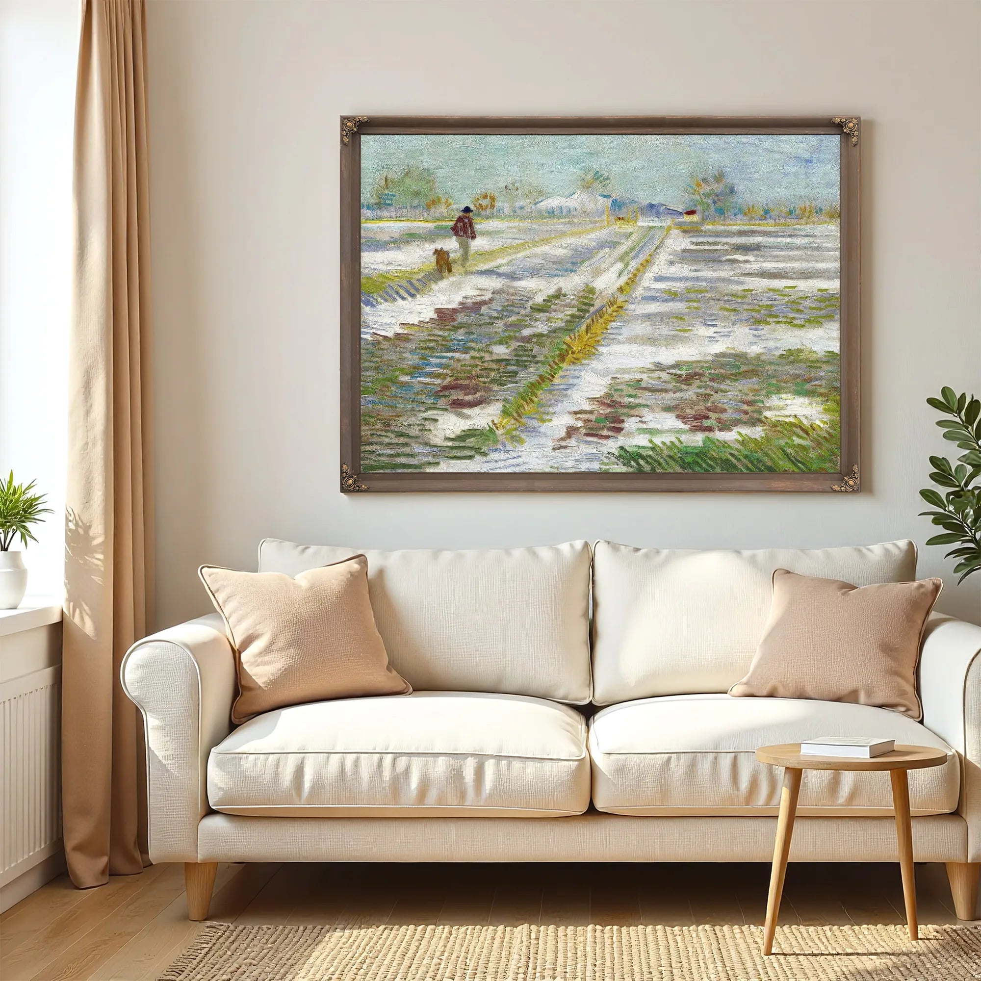 Landscape With Snow (Paysage Enneige) By Vincent Van Gogh Fine Art Print