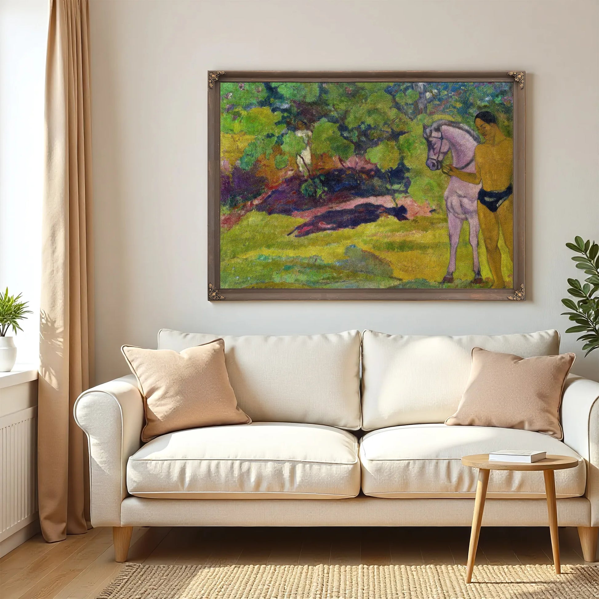 In The Vanilla Grove Man And Horse 1891 By Paul Gauguin Fine Art Print