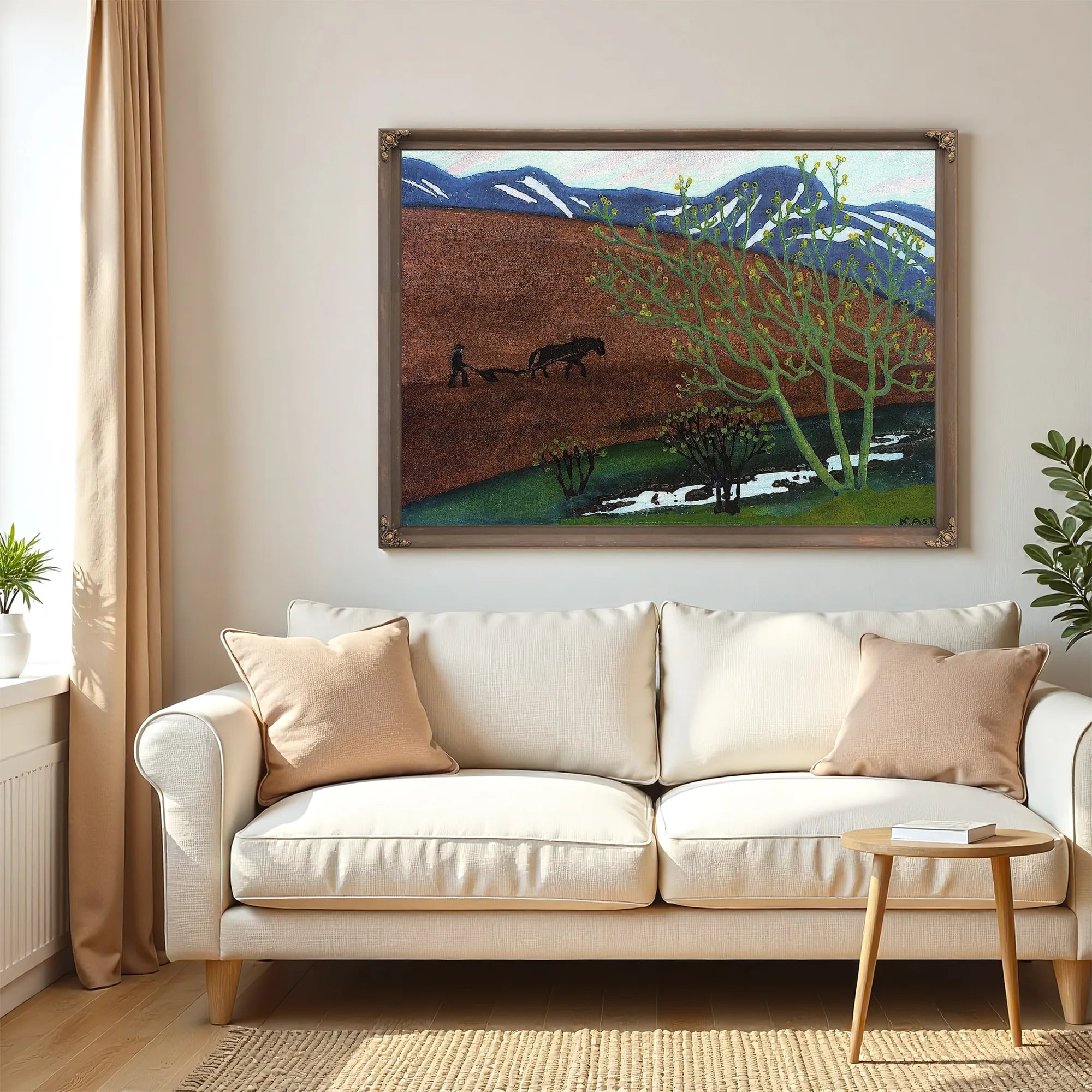 Night Ploughing 1 By Nicolai Astrup Fine Art Print