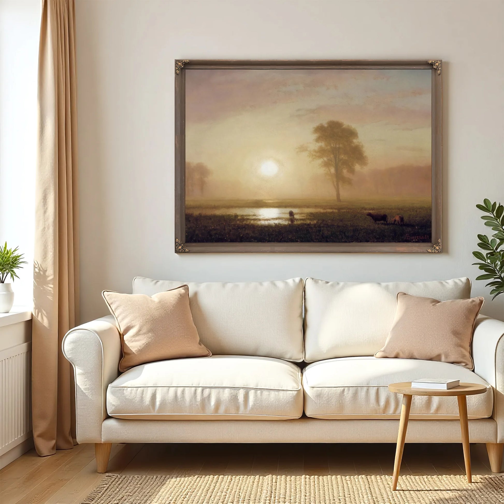 Sunset On The Plains By Albert Bierstadt Fine Art Print