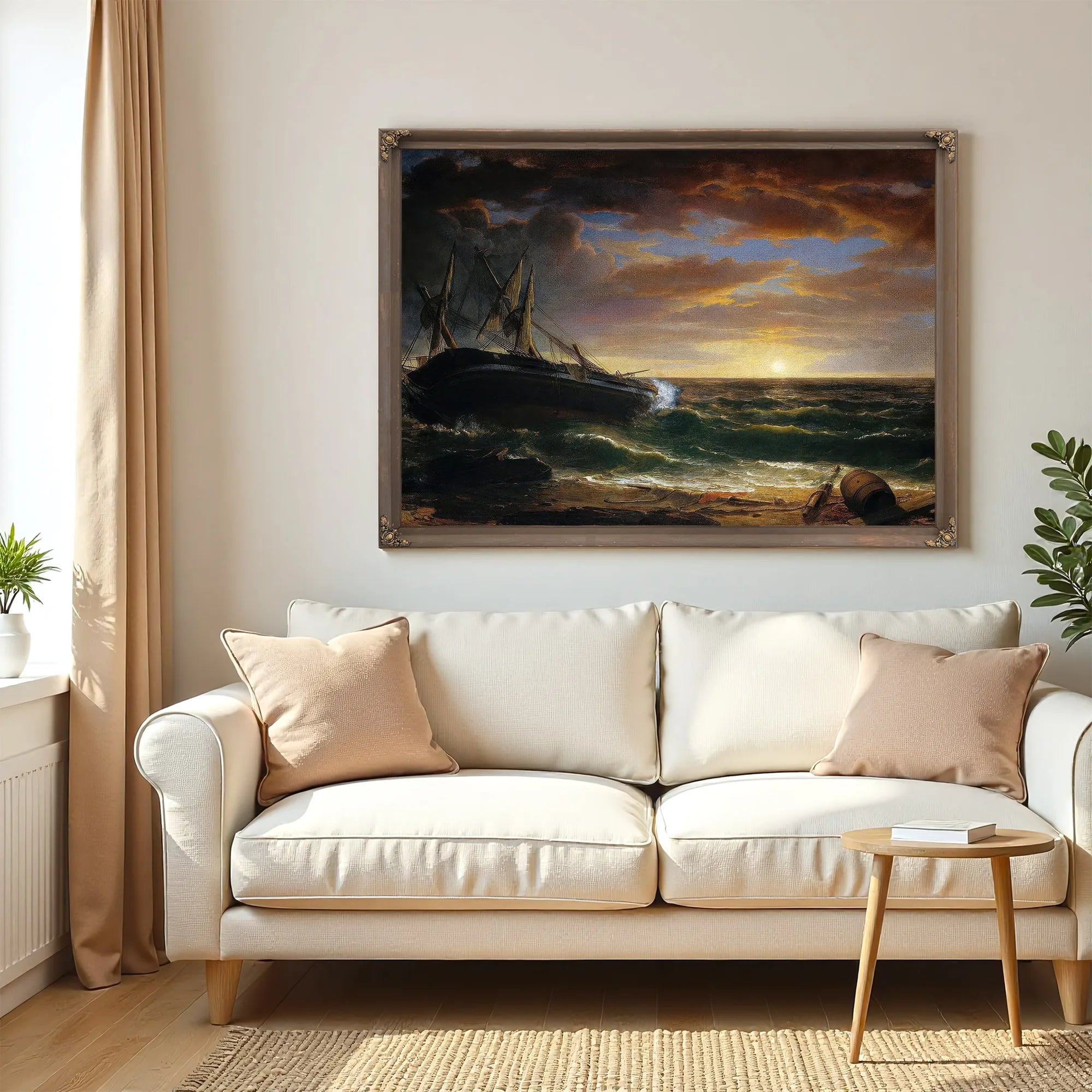 The Stranded Ship By Asher B Durand Fine Art Print