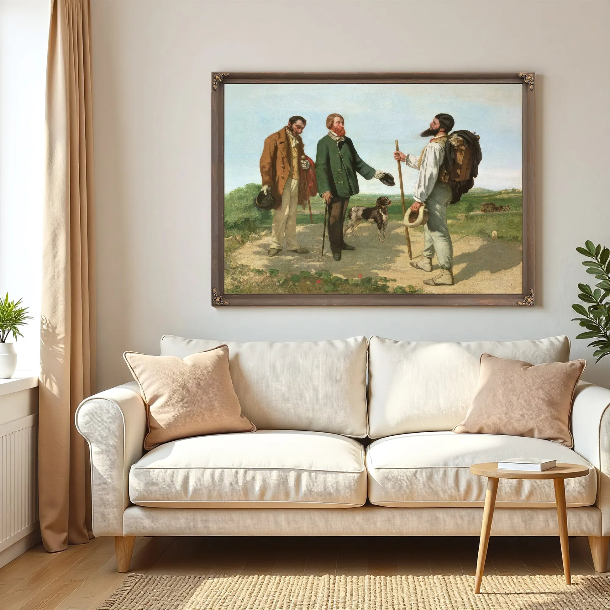 La Rencontre, Or Bonjour Monsieur Courbet By Jean Desire Gustave Courbet Fine Art Print