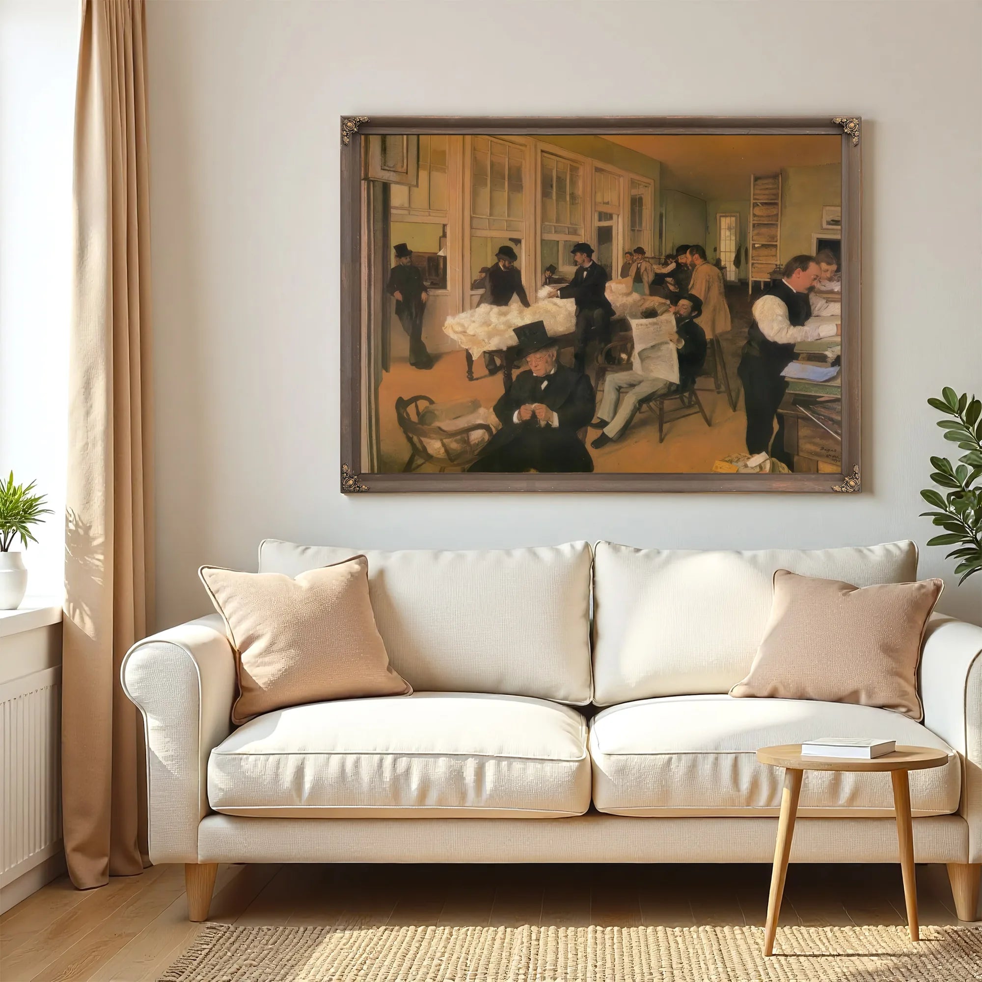 The Cotton Market, New Orleans By Edgar Degas Fine Art Print