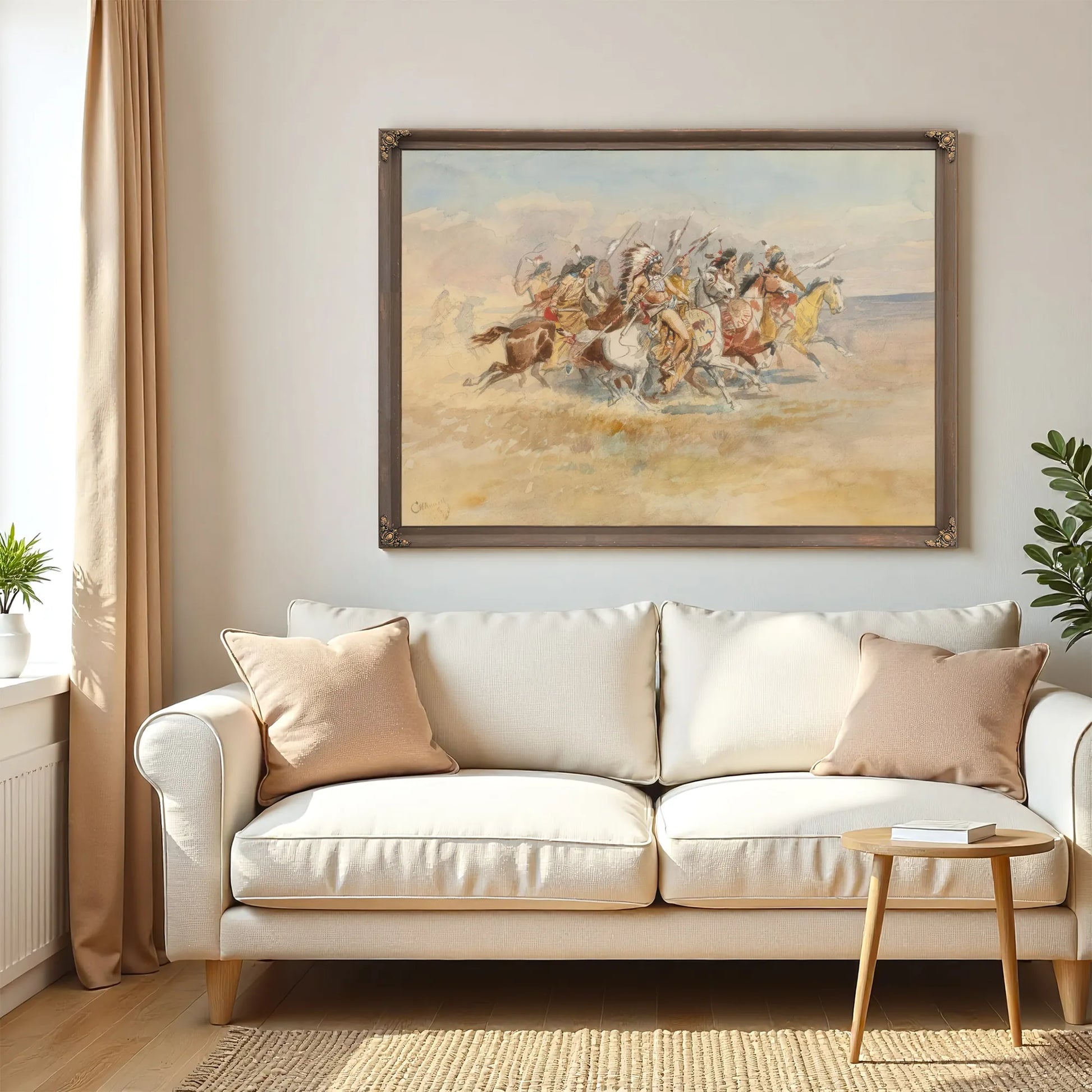 Blackfeet War Party By Charles Marion Russell Fine Art Print