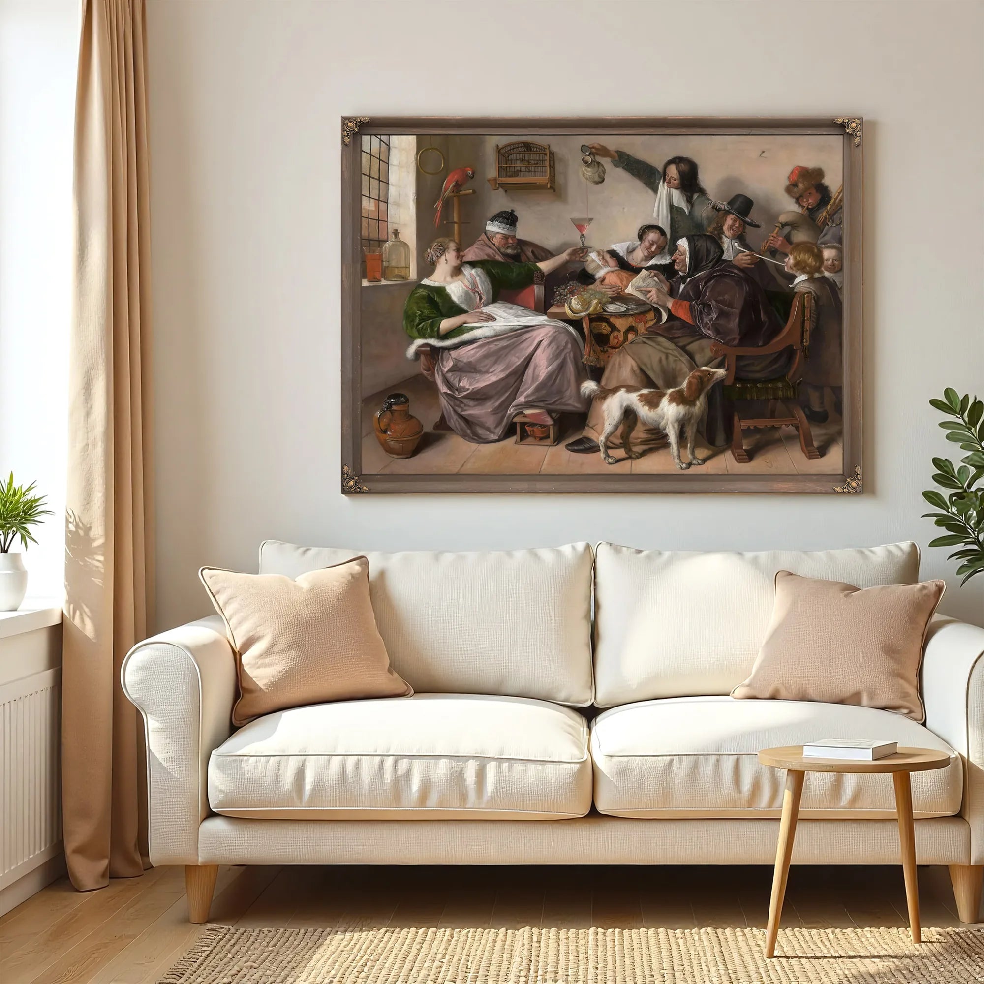 As The Old Singso Pipe The Young by Jan Steen Fine Art Print