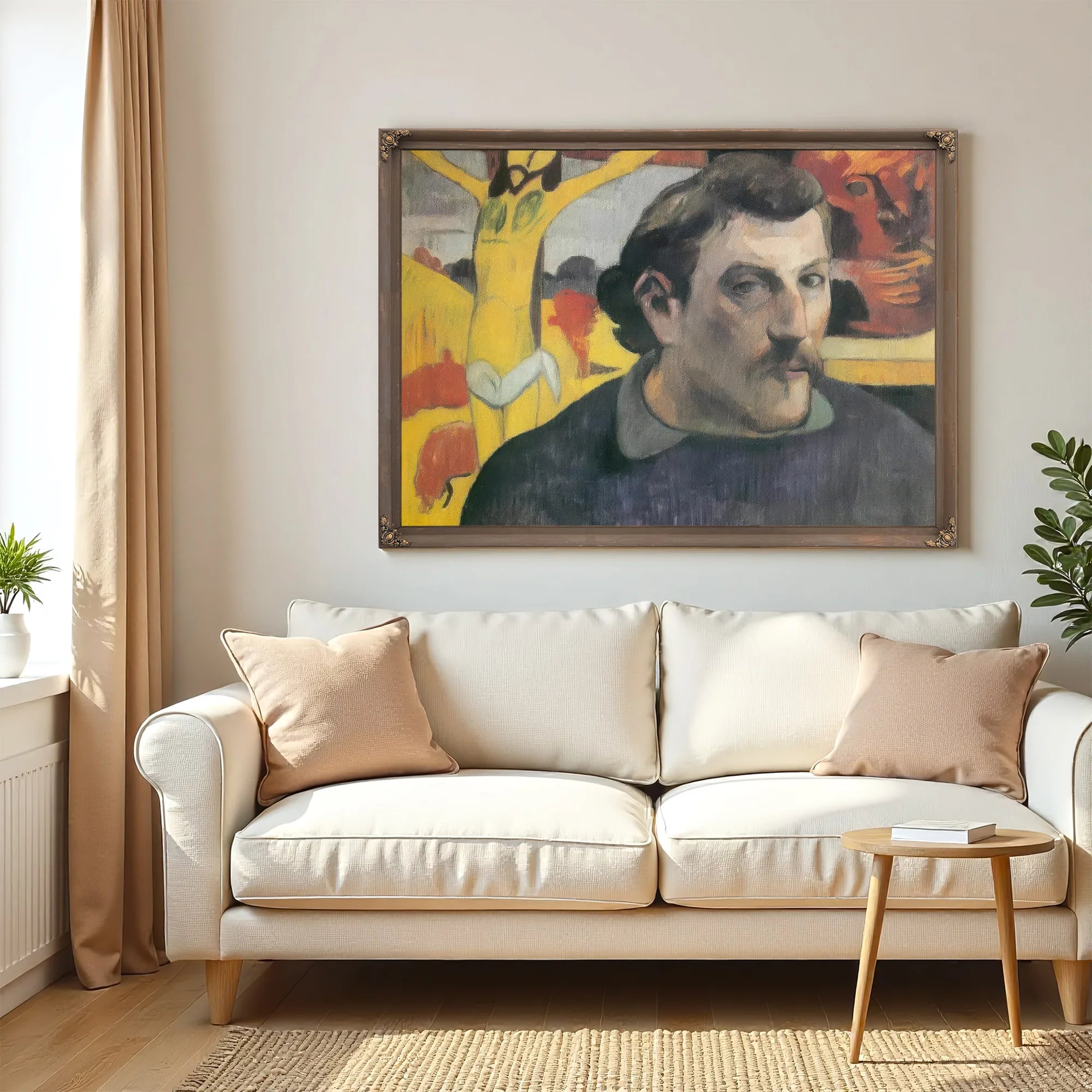 Self Portrait With The Yellow Christ By Paul Gauguin Fine Art Print