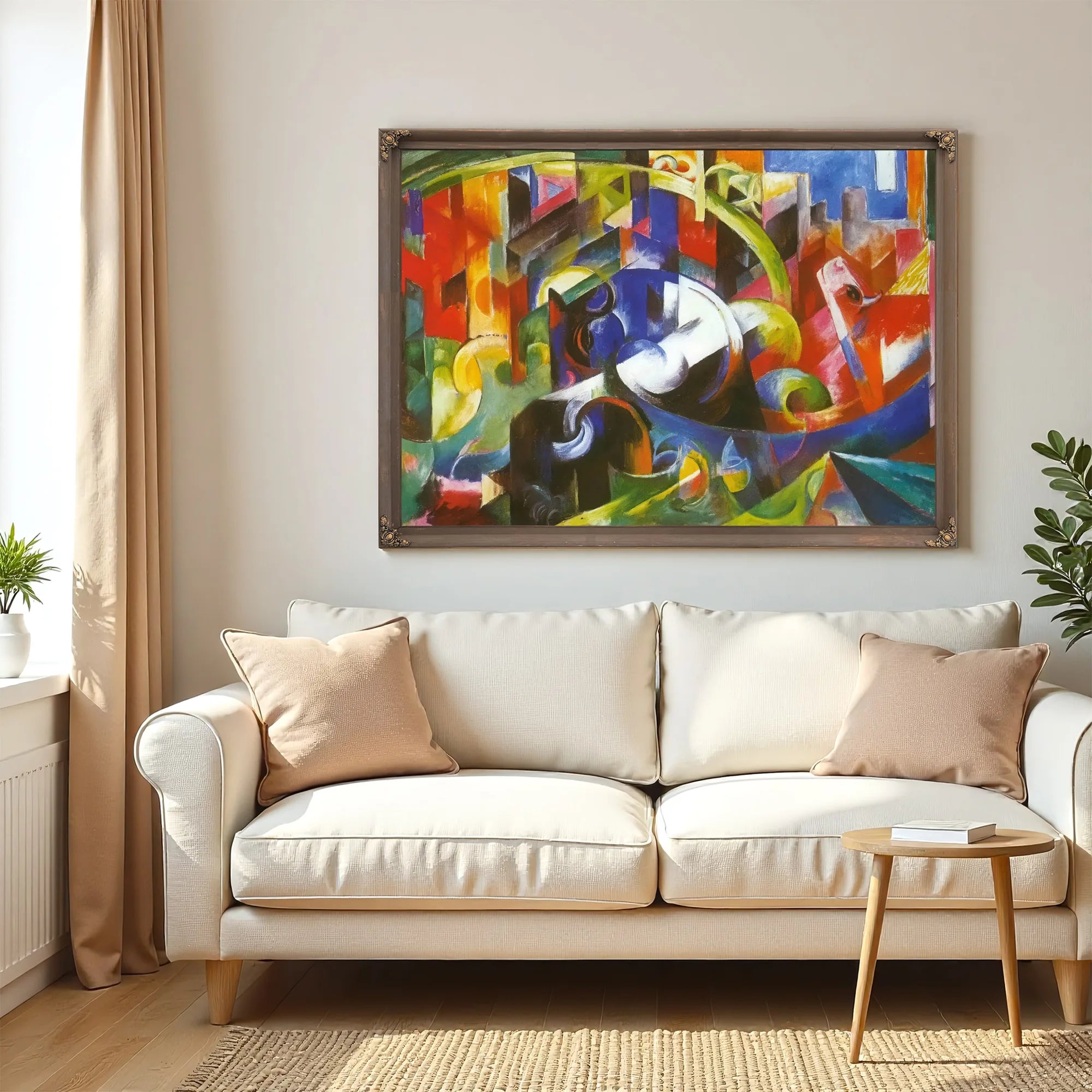 Painting With Cattle By Franz Marc Fine Art Print