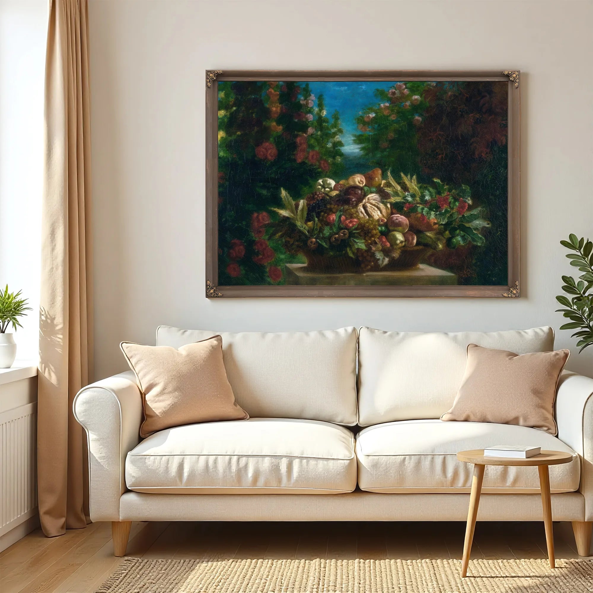 Still Life With Flowers And Fruit By Eugene Delacroix Fine Art Print