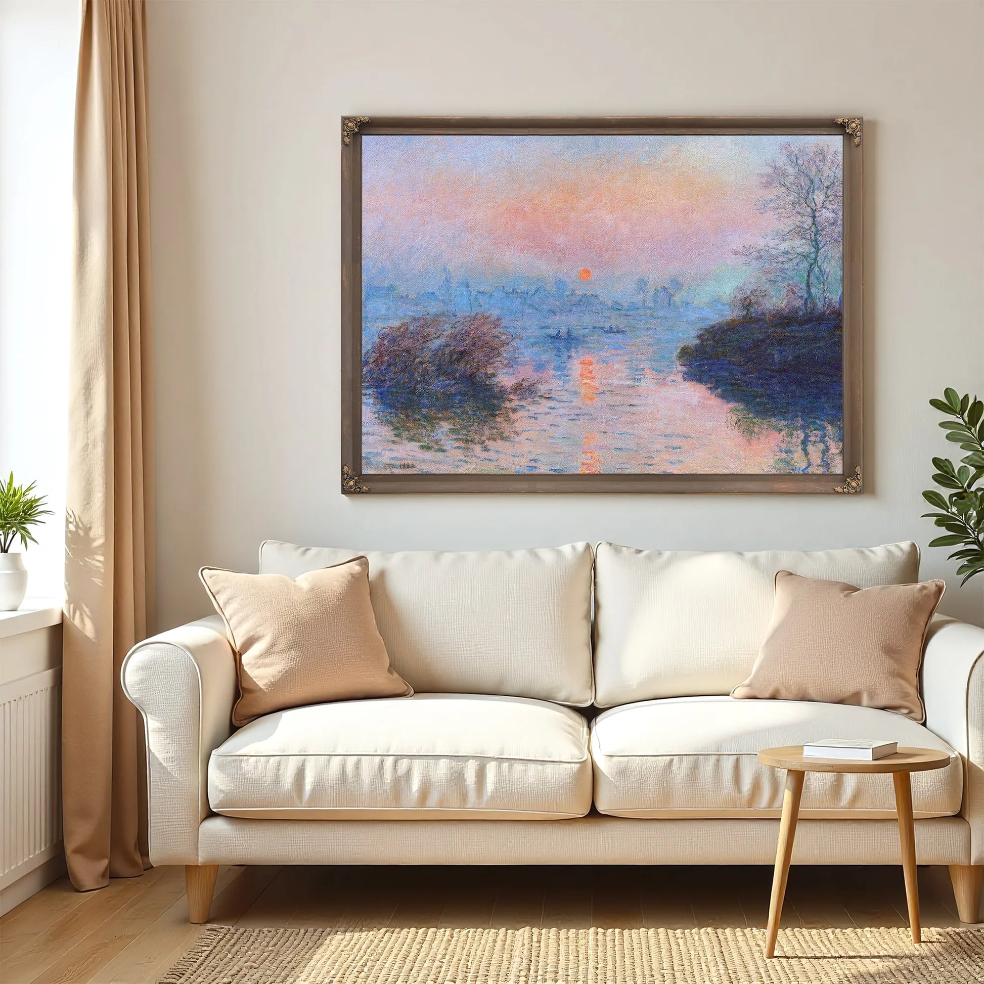 Sunset On The Seine At Lavacourt Winter Effect 1880 Oil On Canvas 100X150Cm Petit Palais By Claude Monet Fine Art Print