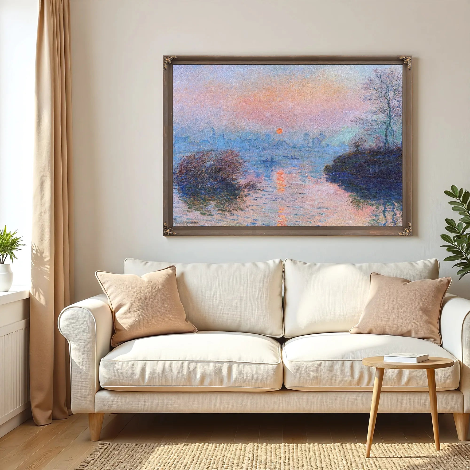Sunset On The Seine At Lavacourt Winter Effect 1880 Oil On Canvas 100X150Cm Petit Palais By Claude Monet Fine Art Print
