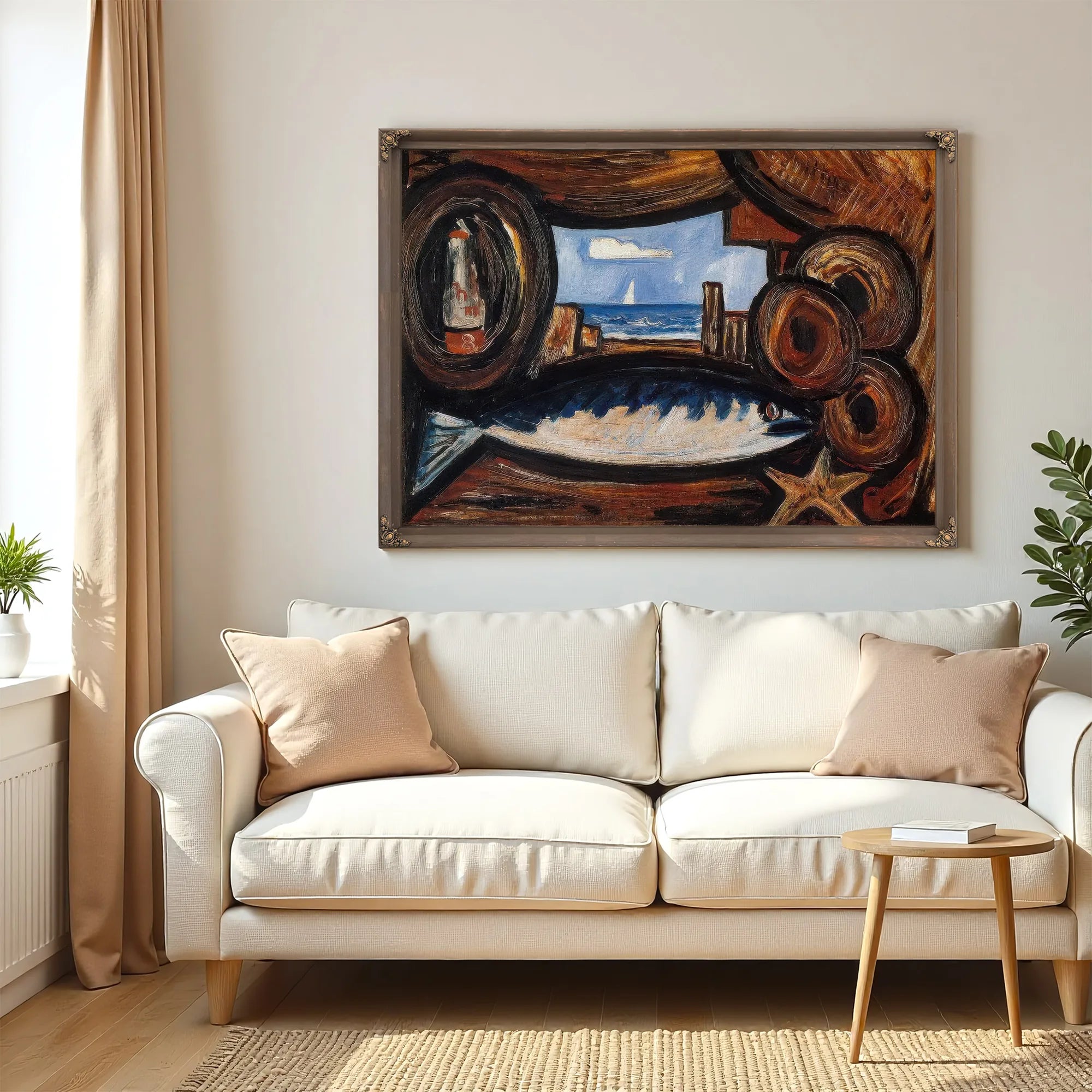 Sea View New England By Marsden Hartley Fine Art Print