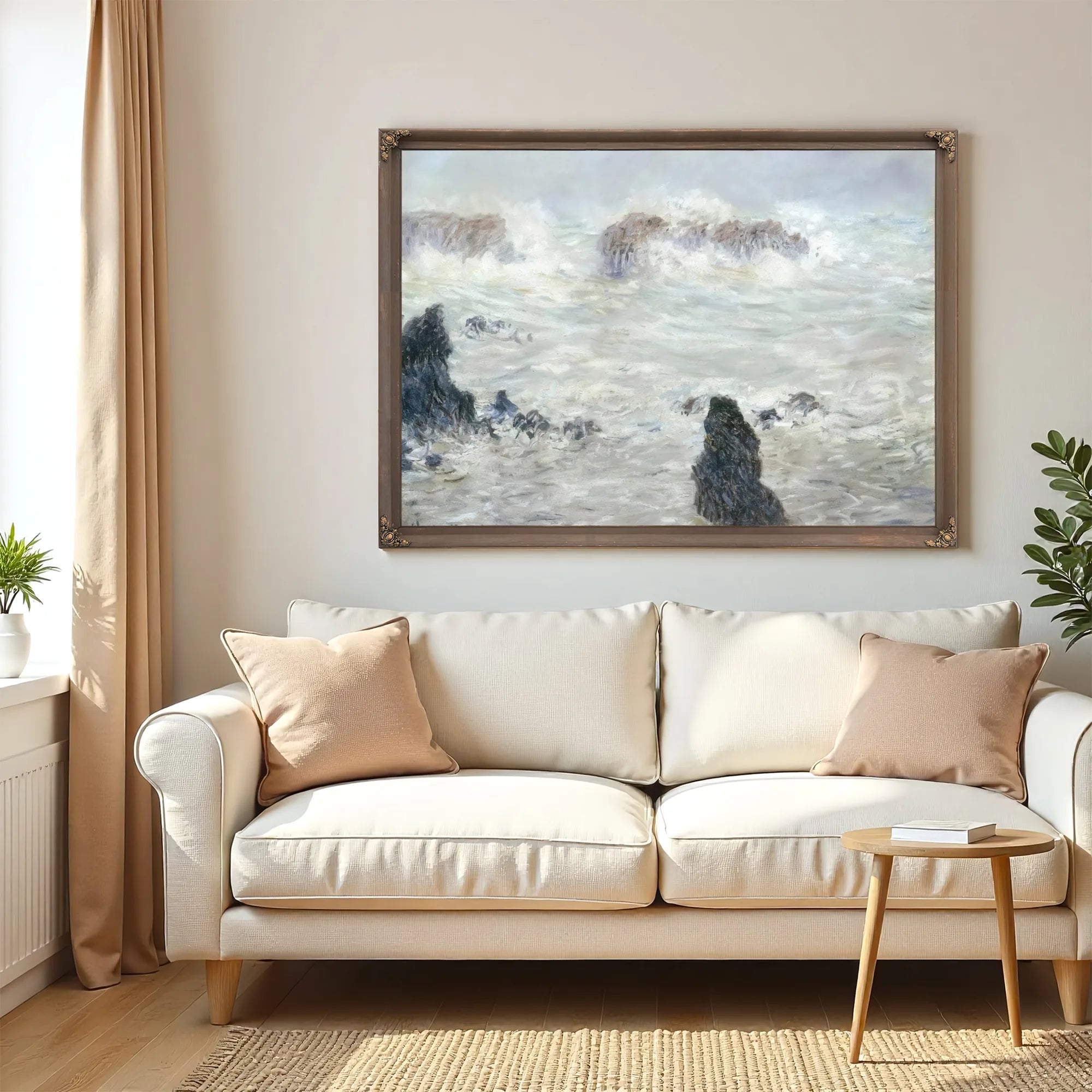 Storm Off The Belle Ile Coast By Claude Monet Fine Art Print