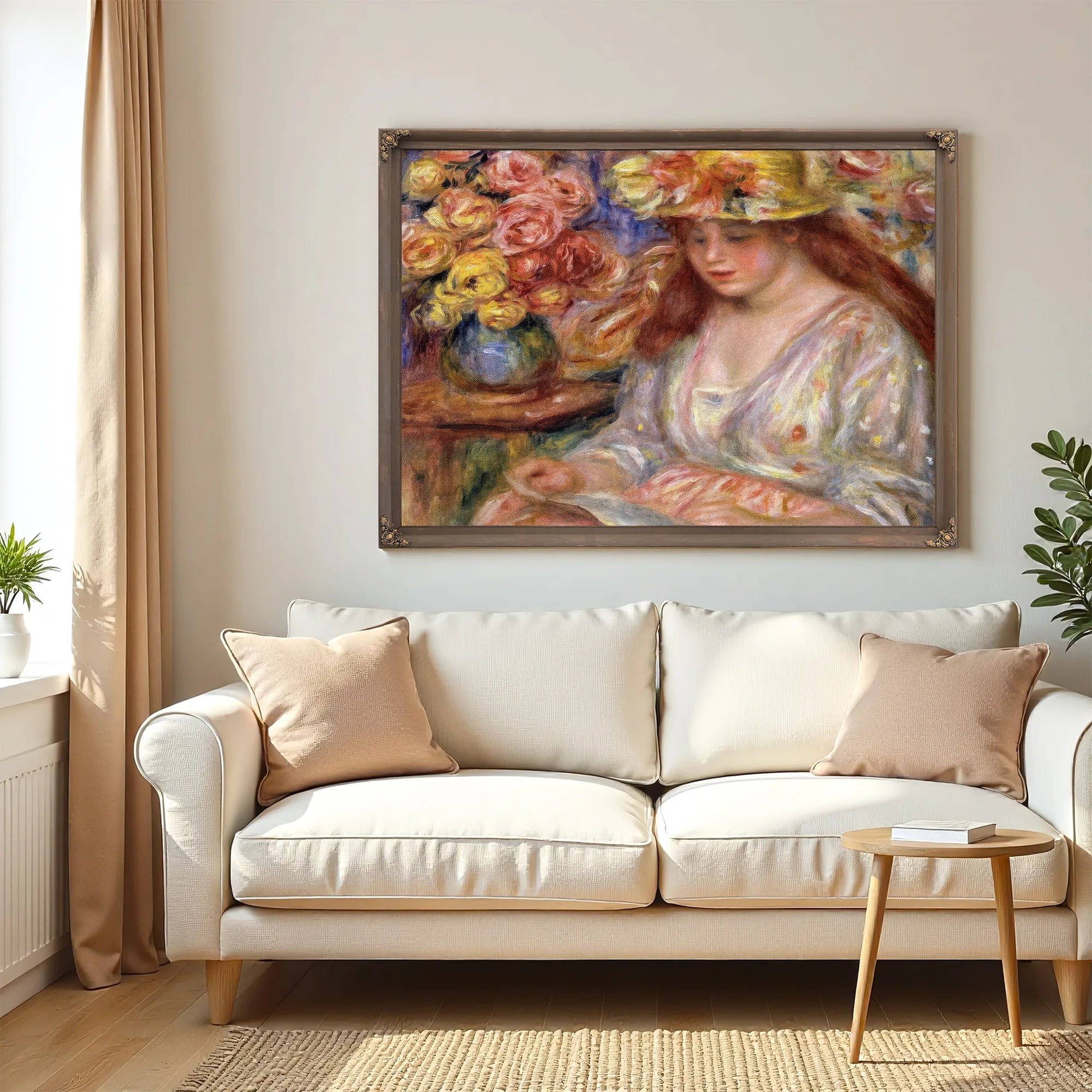 Woman Reading By Pierre August Renoir Fine Art Print