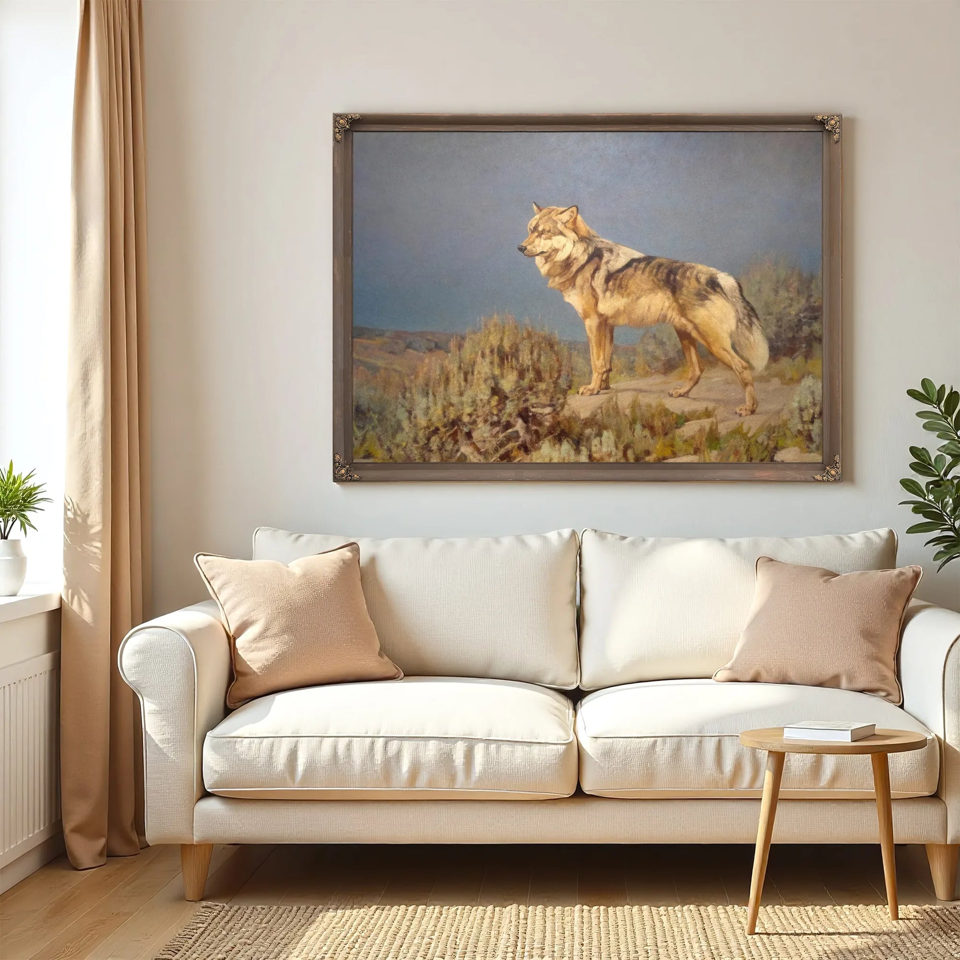 Grey Wolf Standing On A Bluff By Carl Rungius Fine Art Print